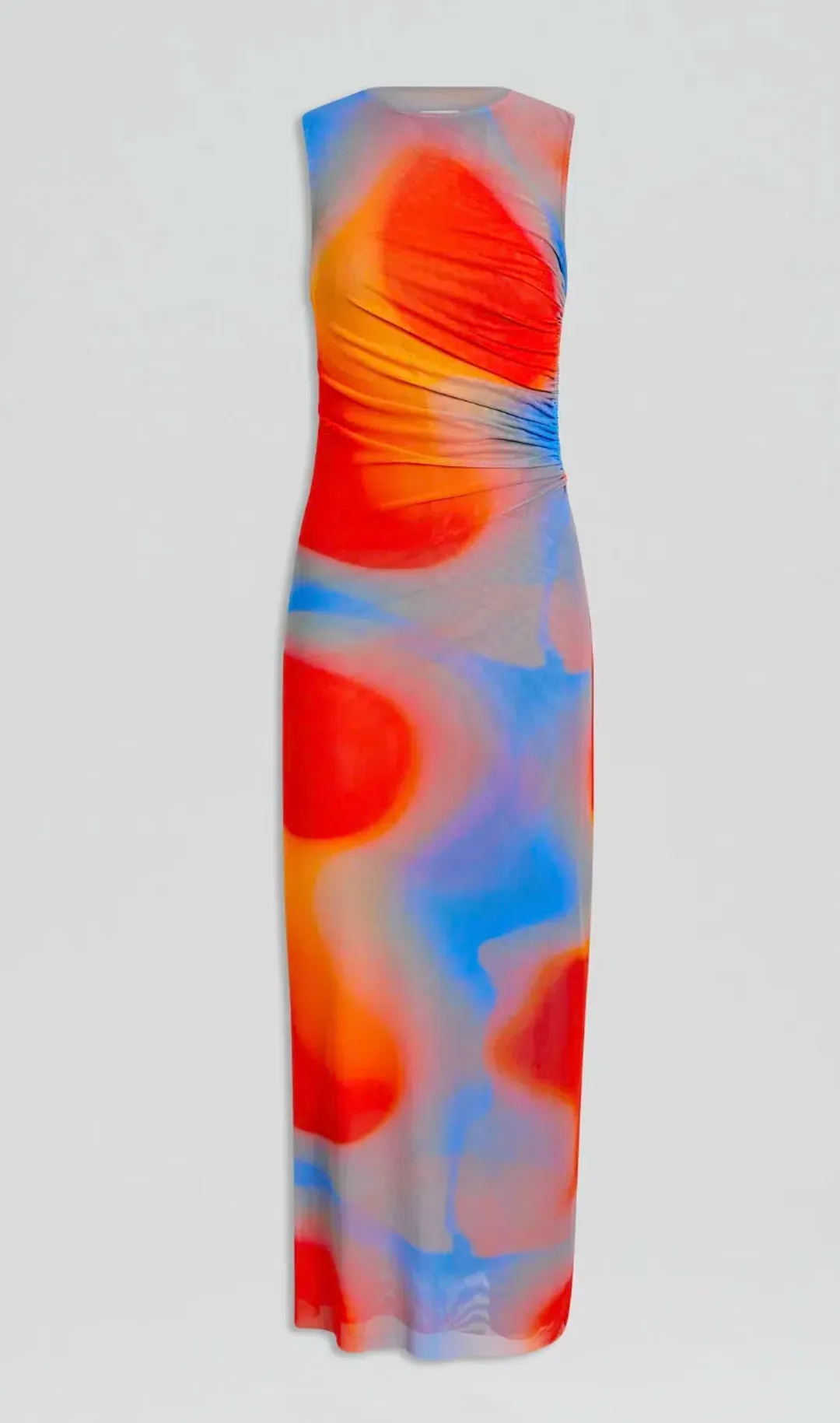 Scanlan Theodore Italian Watercolour Dress Red Blue Size 10 for rent on The Volte - main image