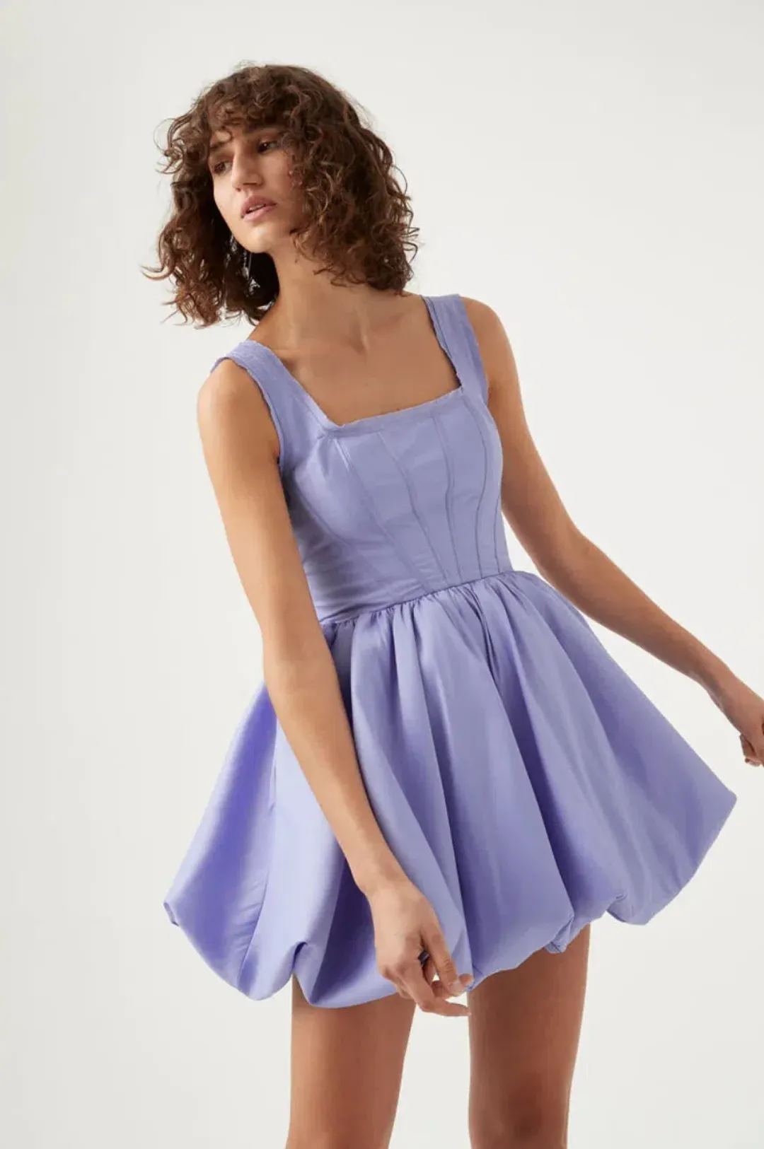 Aje Suzette Bubble Mini Dress in Purple Size  8  for rent on The Volte - main image