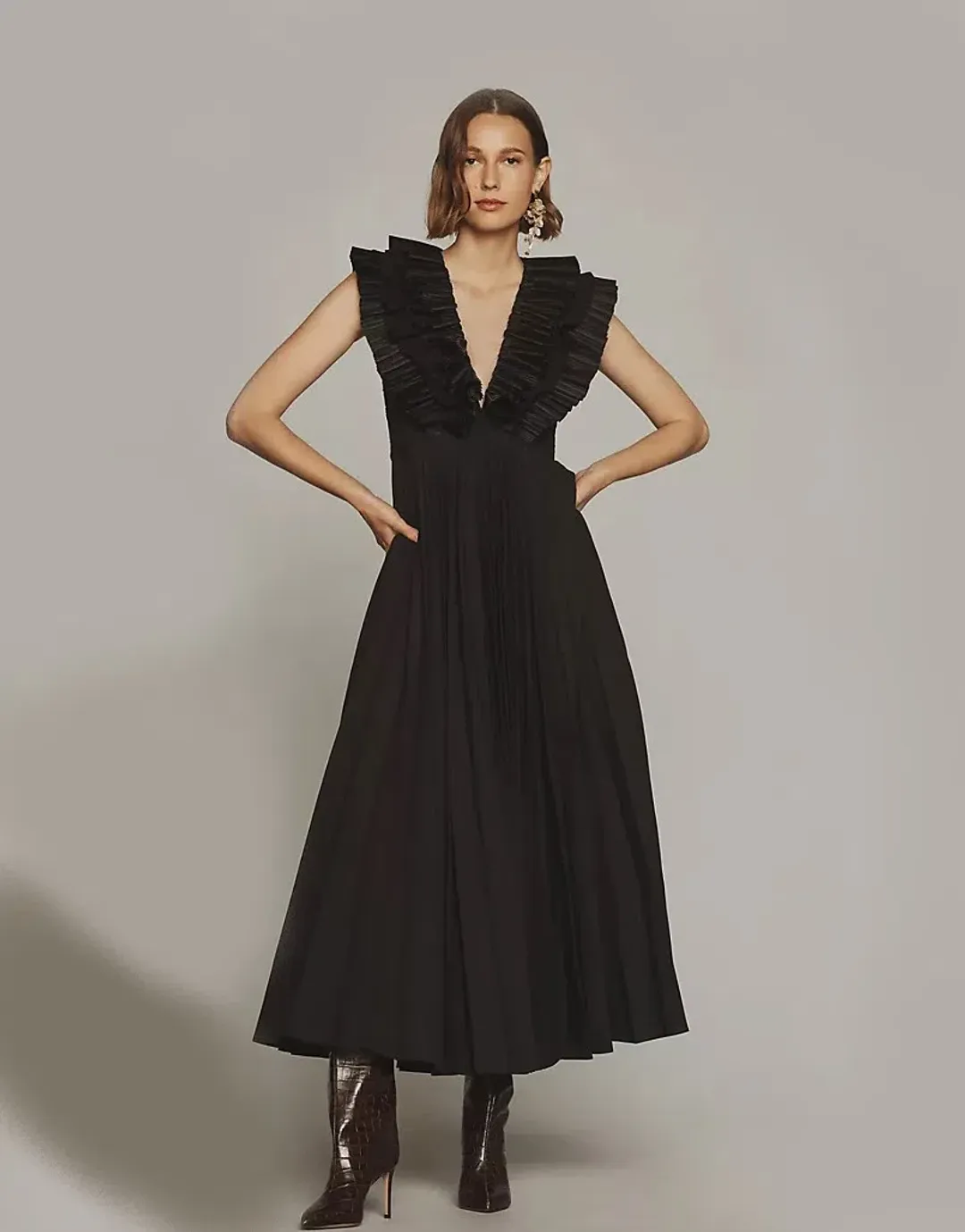 Acler Elsher Maxi Dress Black Size 8  for rent on The Volte - main image