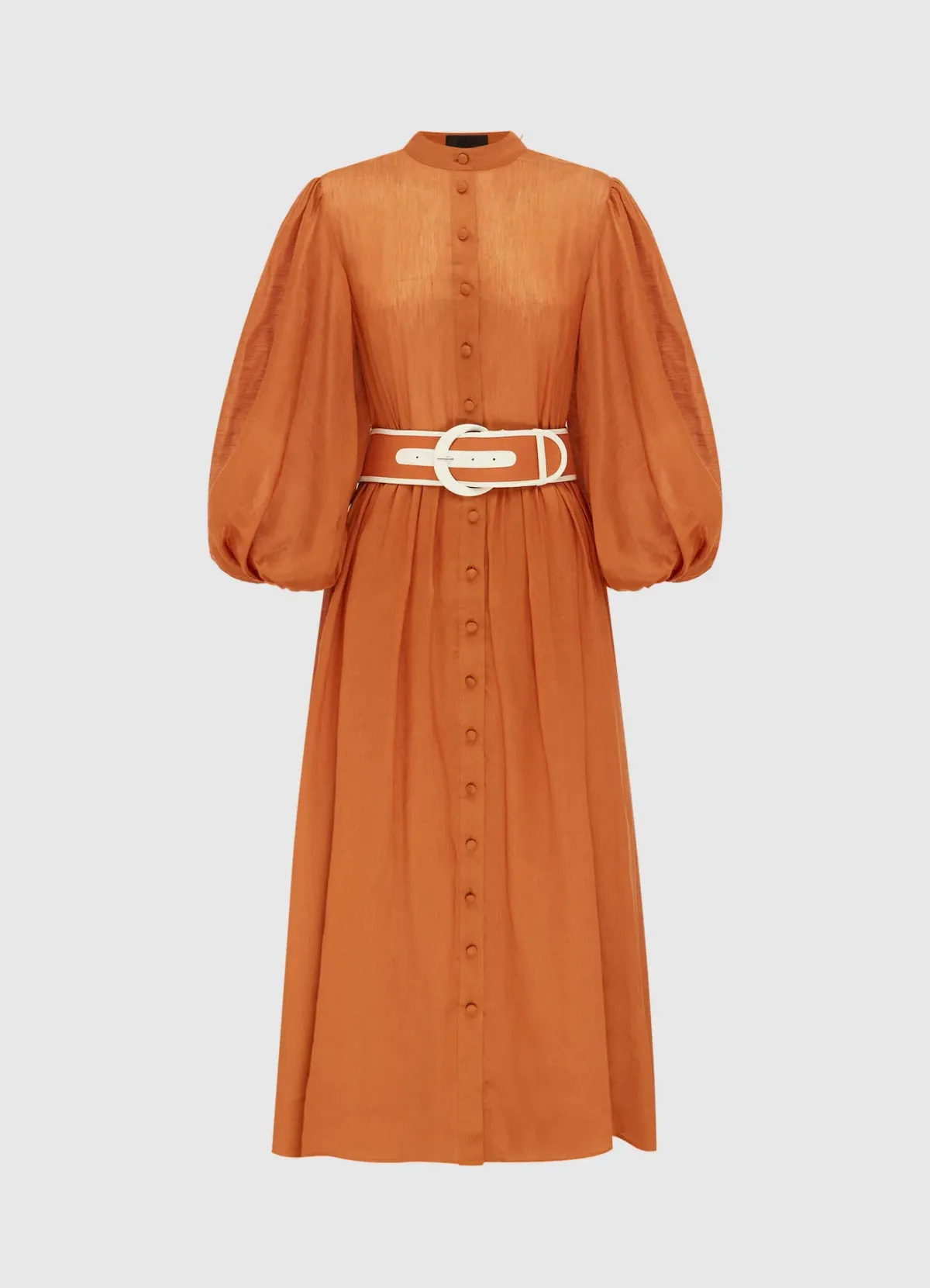 Leo Lin The Suffolk Midi Dress Cinnamon Size 6 - Image 2