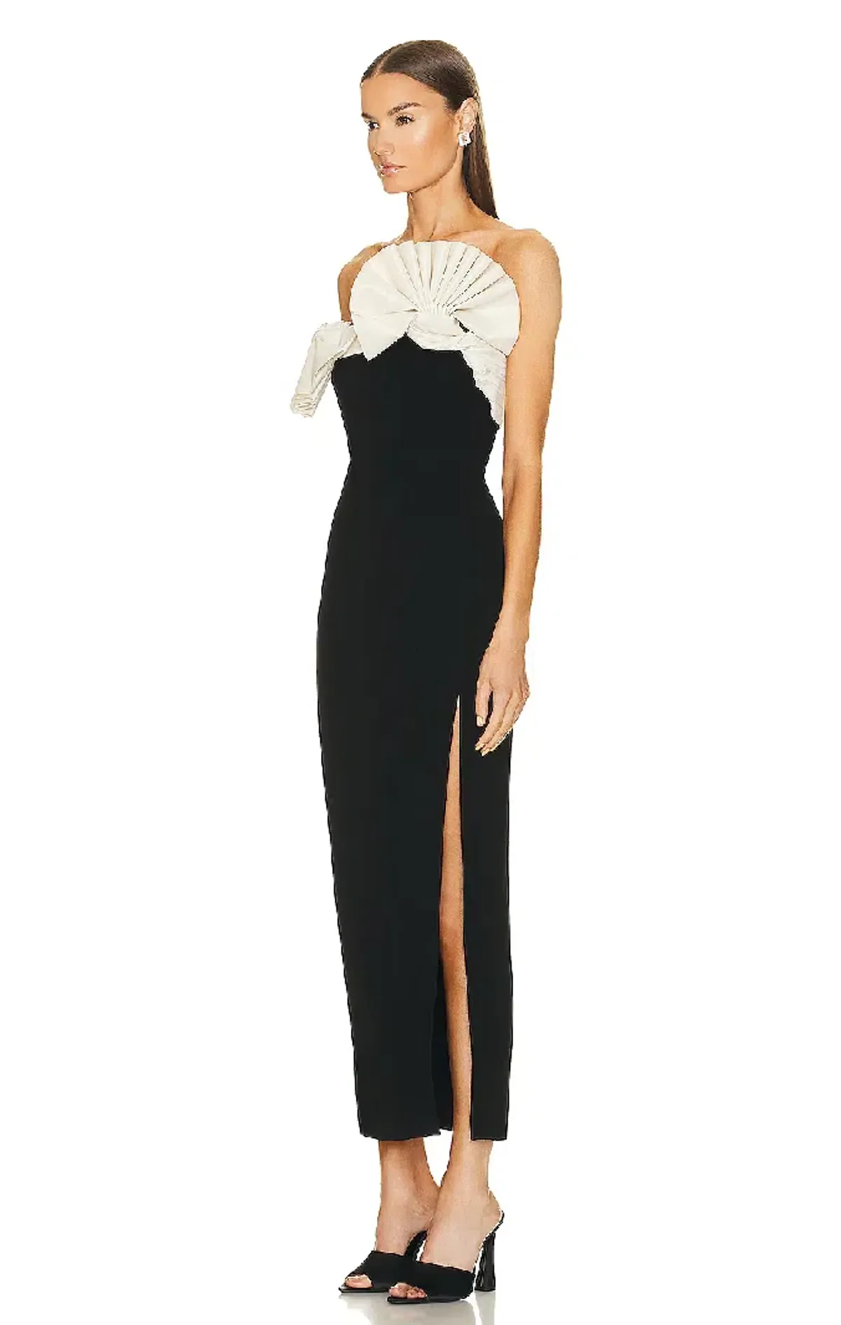 Rachel Gilbert Lavina Midi Dress Black/Ivory Size 0 / AU 6 - Image 2