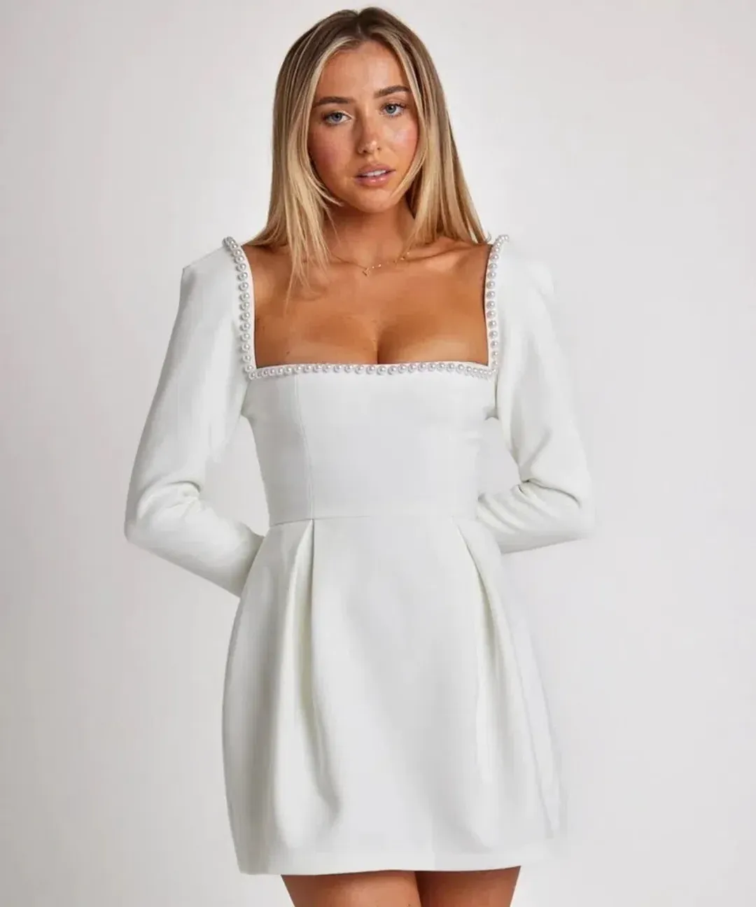 Odd Muse Ultimate Muse Pearl Mini Dress White Size S / AU 8 for rent on The Volte - main image
