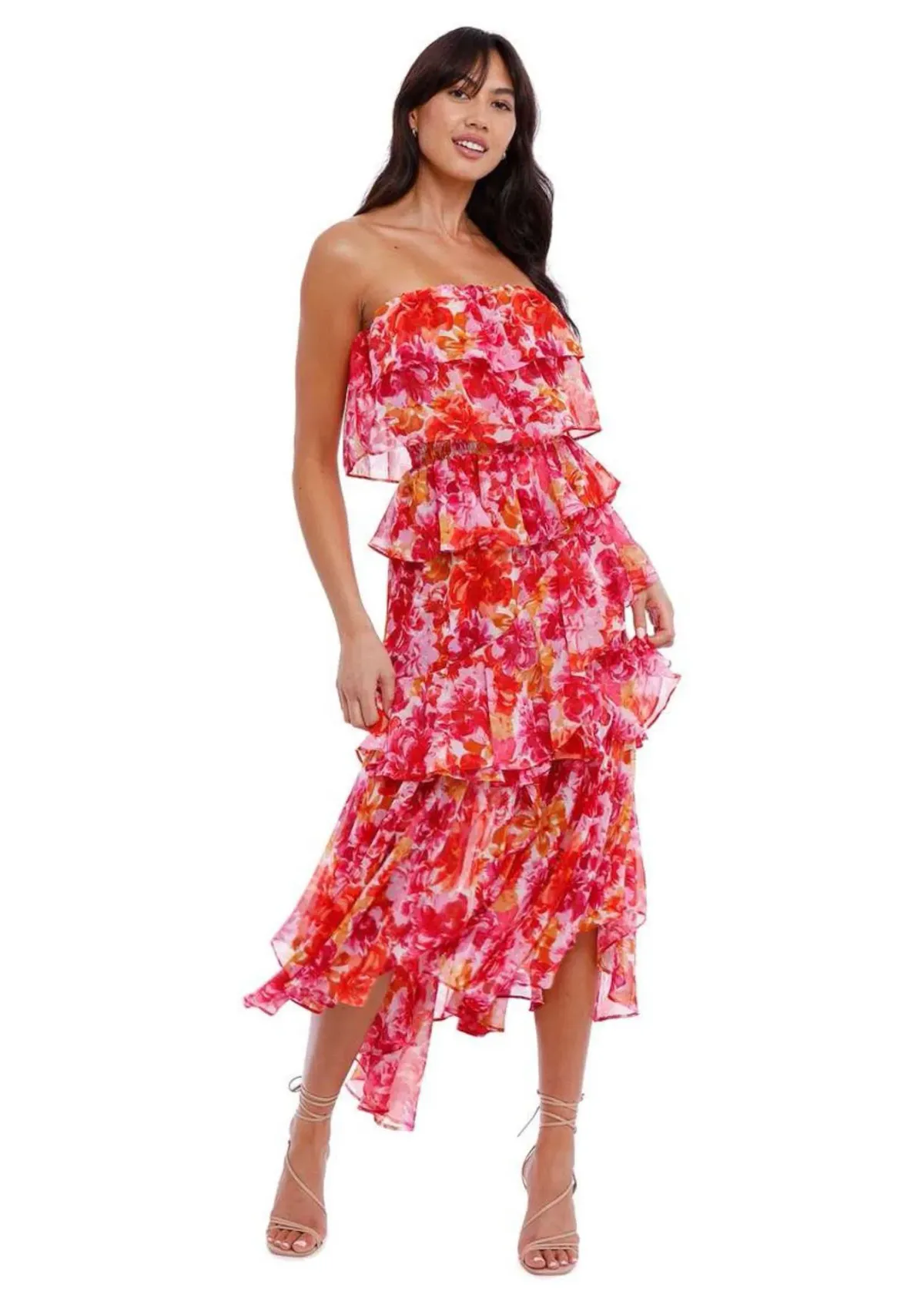 Misa LA Luciana Midi Dress Floral Size 12 - Image 1