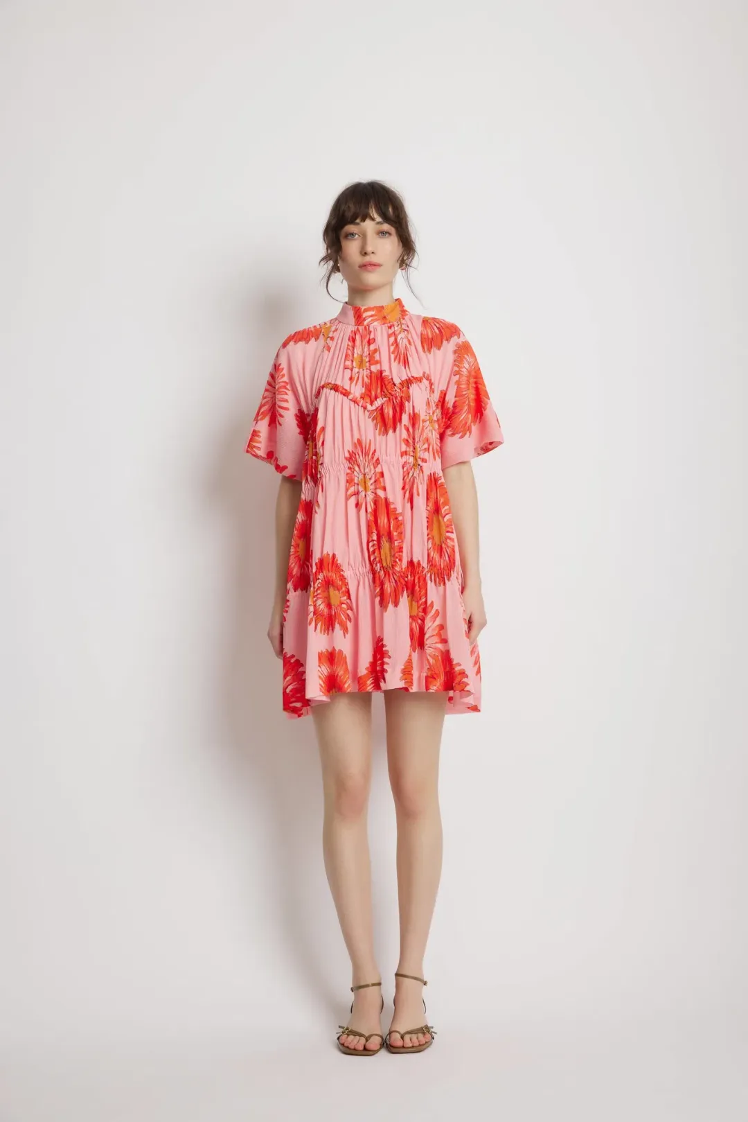 Sunset Lover Wildfire Babydoll Dress Wildflower Print Size AU 10 for rent on The Volte - main image