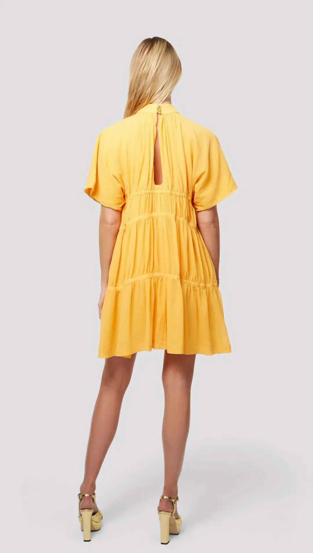 Sunset Lover Wildfire Babydoll Dress Blazing Orange Size AU 8 for rent on The Volte - main image