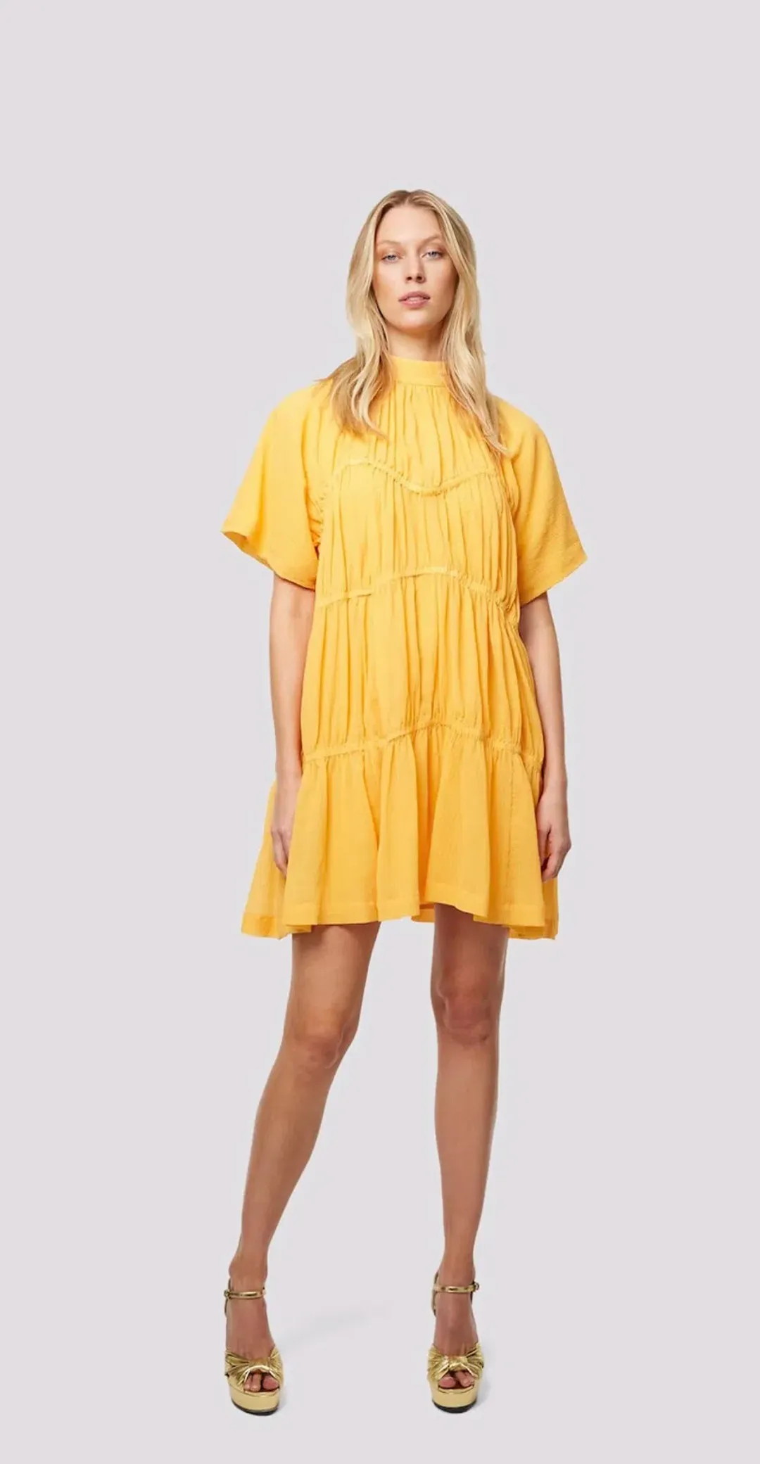 Sunset Lover Wildfire Babydoll Dress Blazing Orange Size AU 8 for rent on The Volte - main image