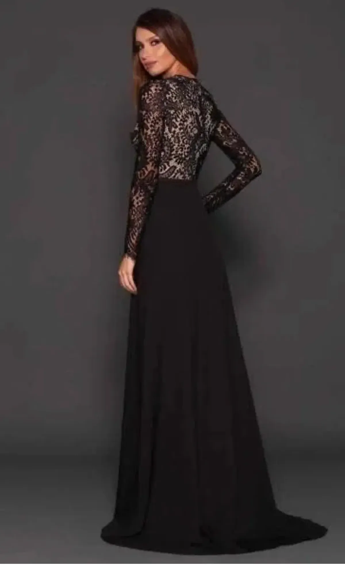 Elle Zeitoune Alexandria Gown Black Size 10 - Image 2