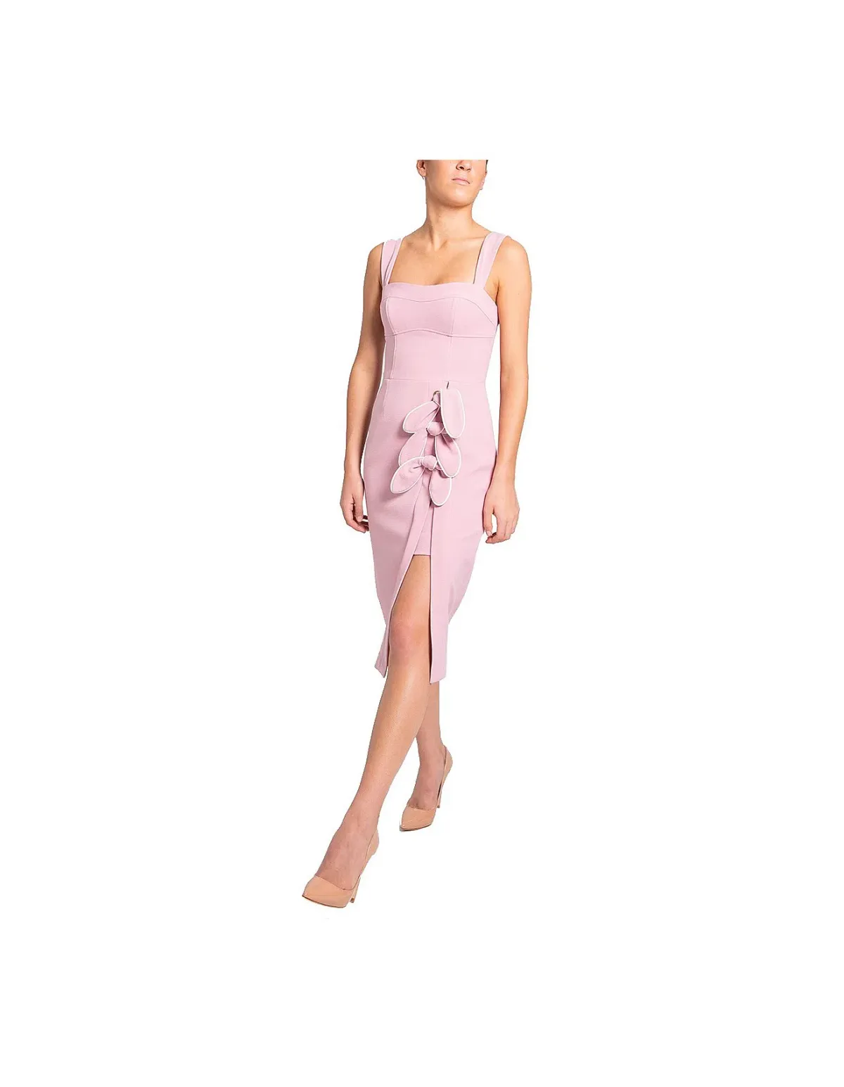 Rebecca Vallance Celeste Midi Dress Pink Size 6 - Image 1
