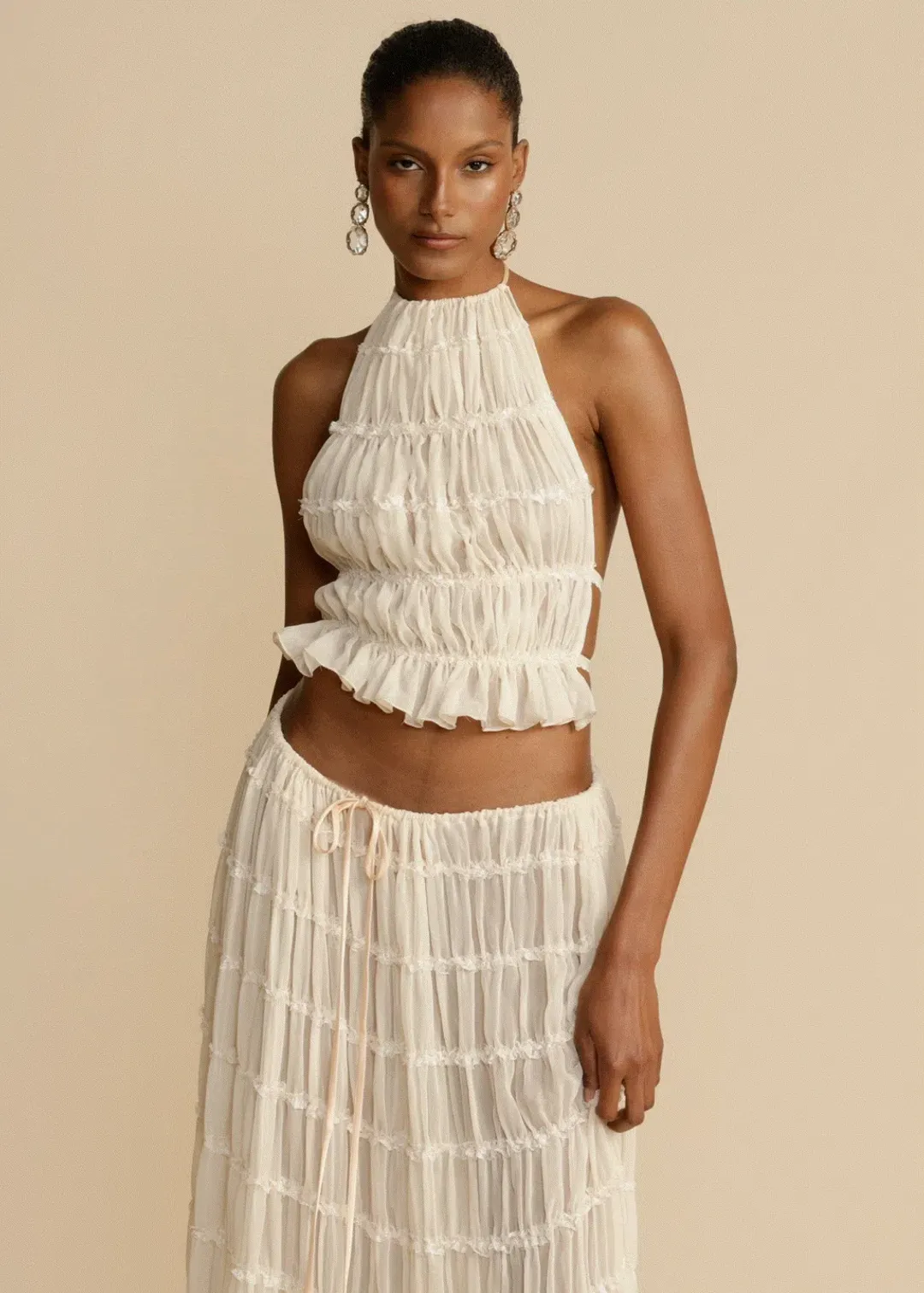 Arcina Ori Juliette Halter And Skirt Set In Size Small/Au 8 for rent on The Volte - main image