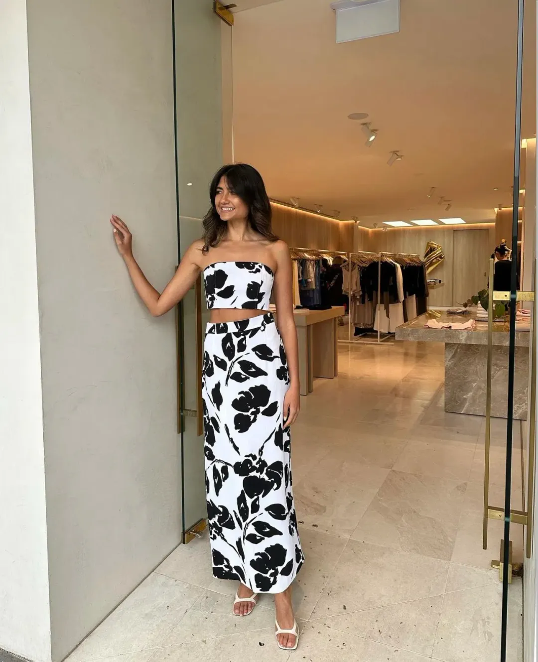 Kookai Luna Set White Floral Size 10 for rent on The Volte - main image