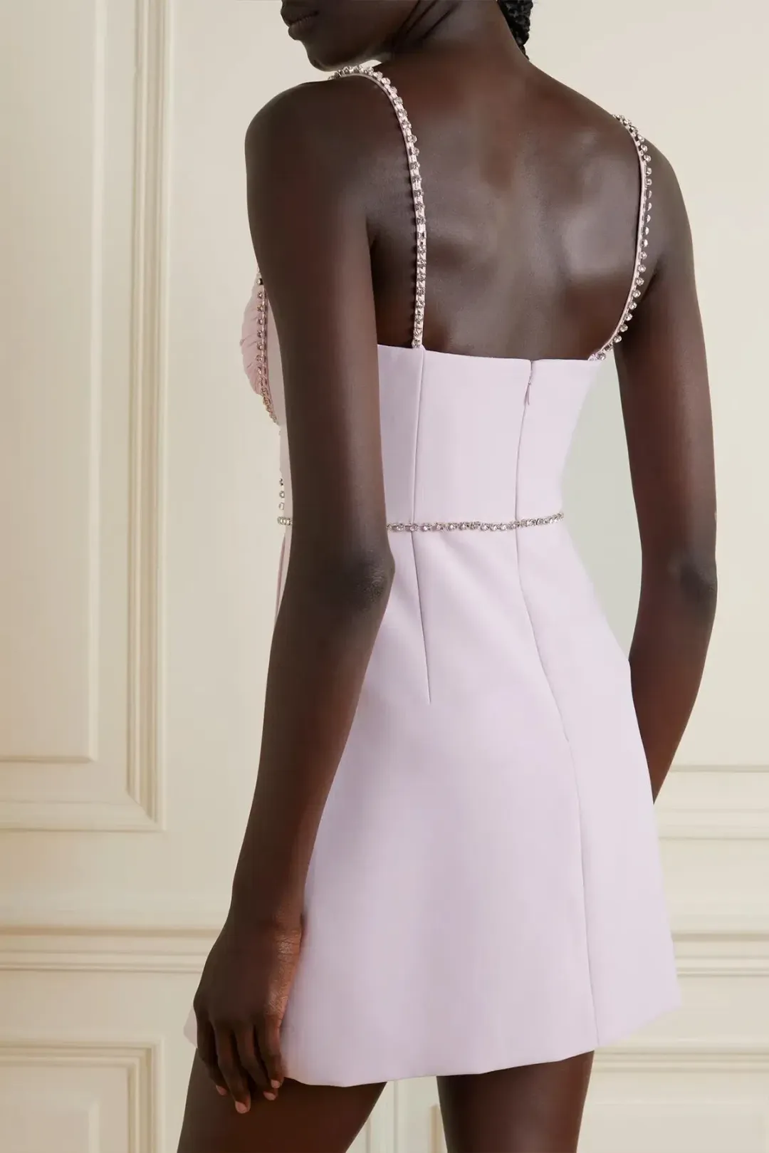 Self Portrait Crystal Embellished Mini Dress Pink Size 12 for rent on The Volte - main image