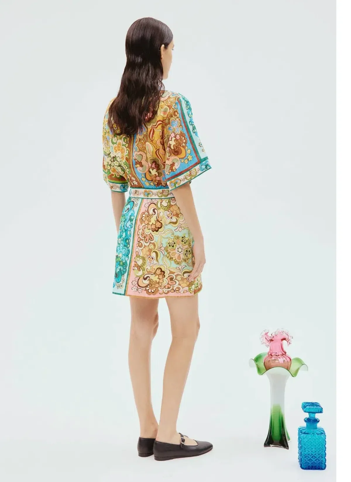 Alemais Dreamer Shirt Dress Multi Floral Size 6 - Image 3