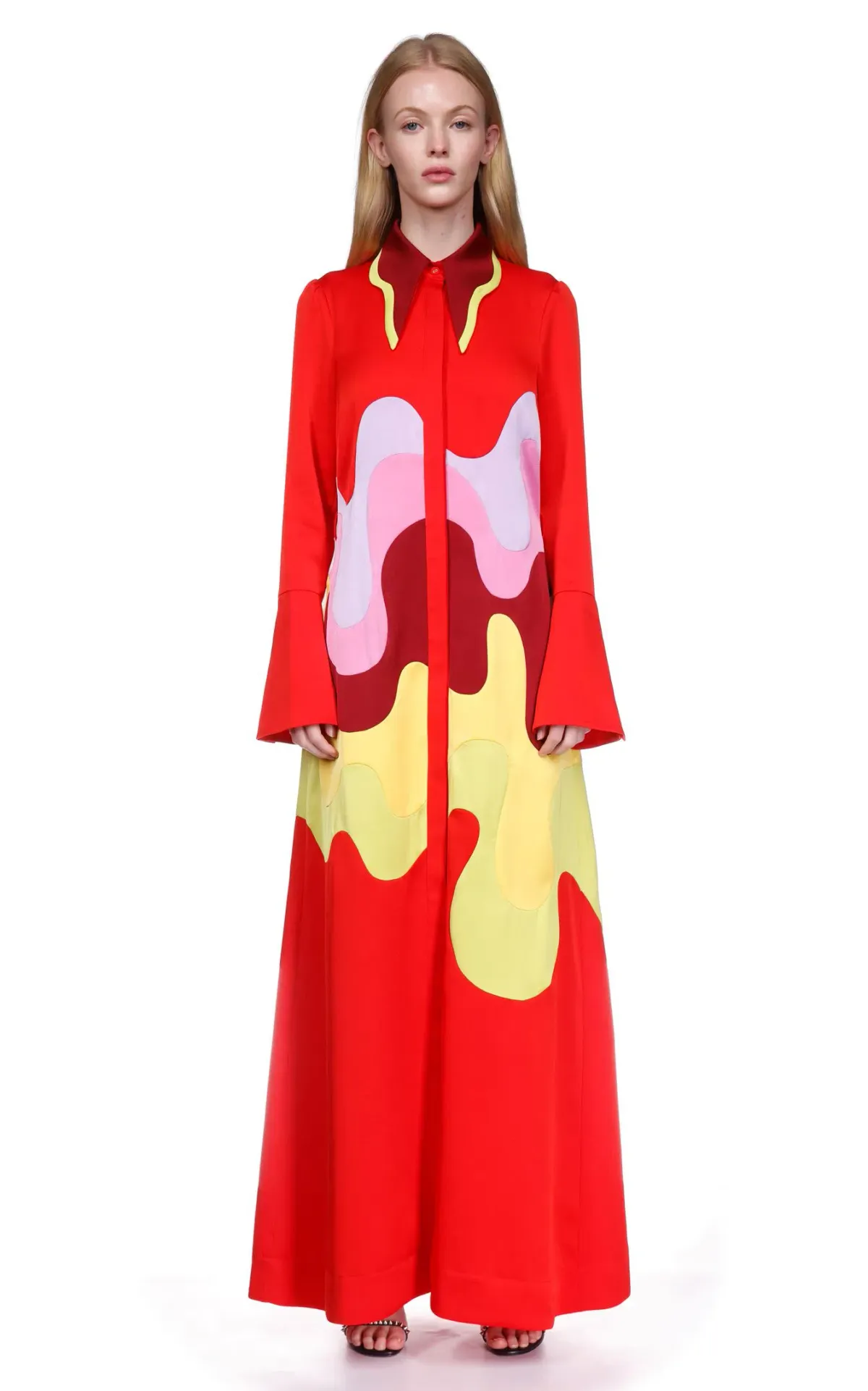 Alemais The Five Shirtdress Red Multi Size 14 - Image 1