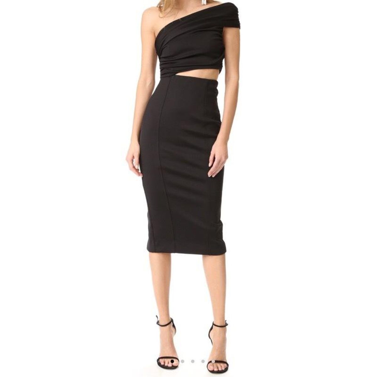 MISHA Beradonna One Shoulder Dress Black Size 6/XS - Image 2