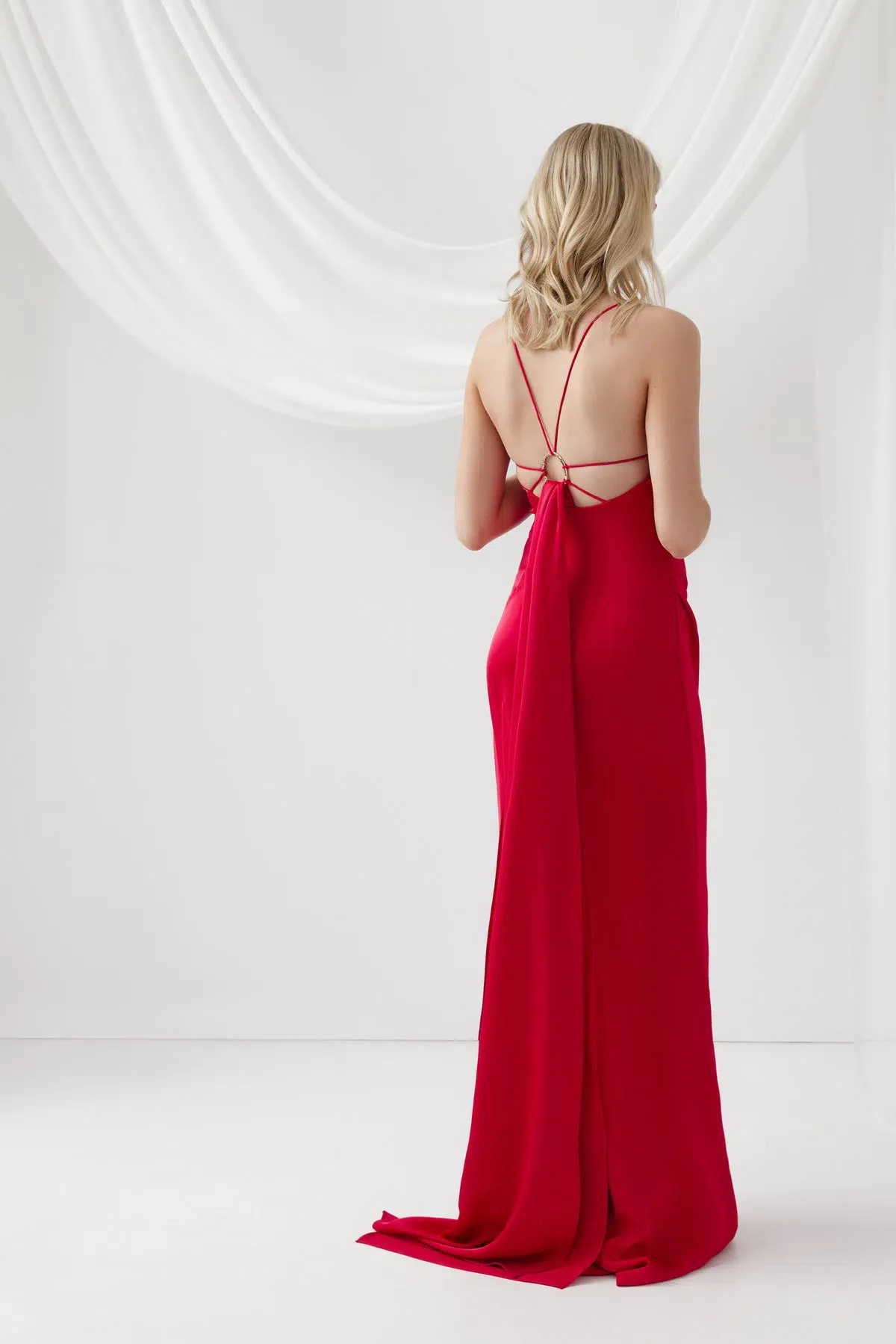 Lexi Messina Dress Cherry Size AU 10  - Image 3