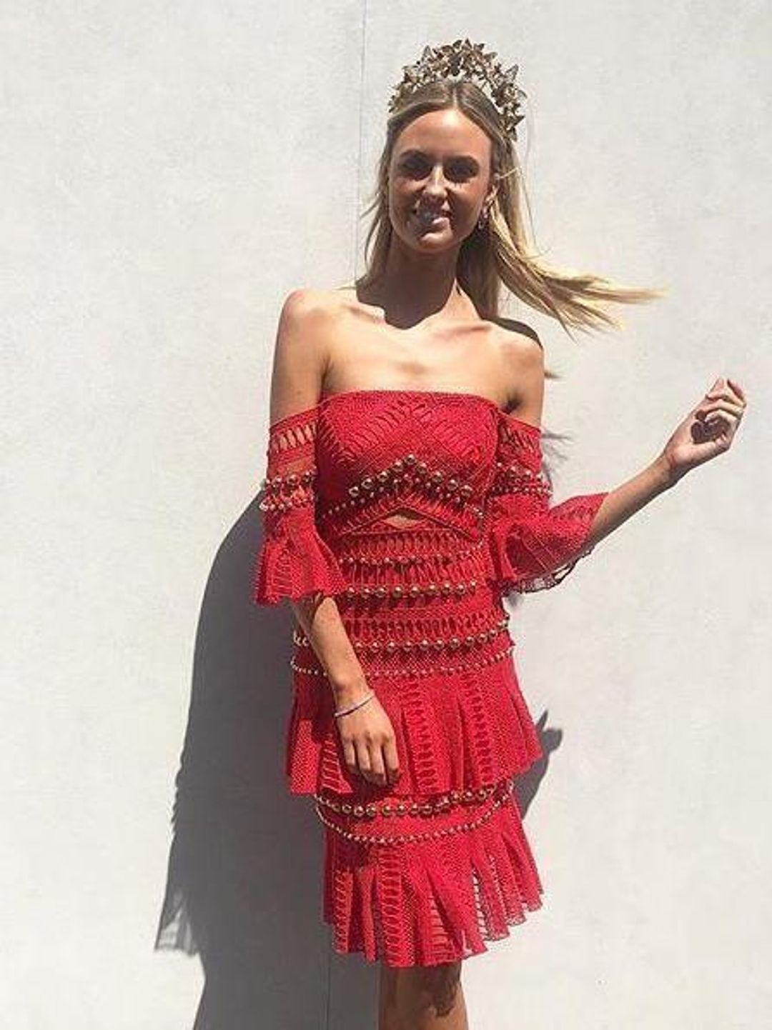 Thurley Heaven Red Dress Size 8 for rent on The Volte - main image