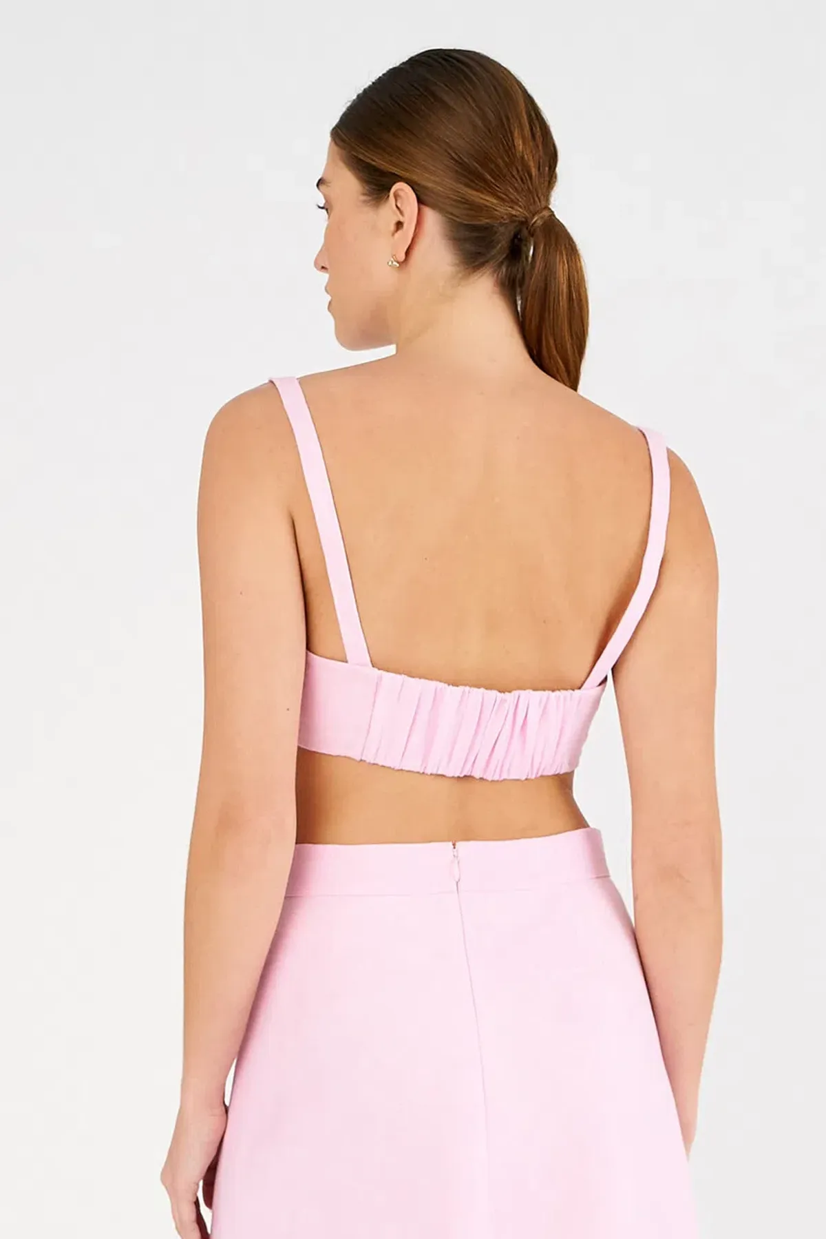 Oroton 3D Flower Bralette Crop in Rose/Poppy Size AU 10 - Image 2