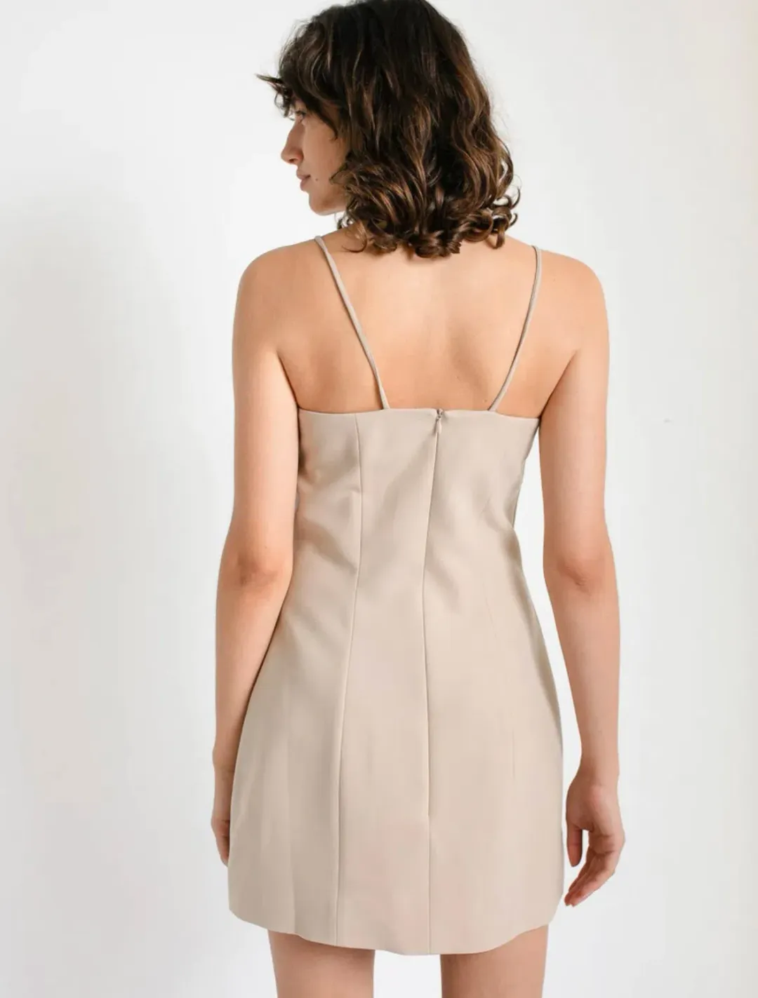 Anna Quan Kennedy Dress Beige Size AU 6  for rent on The Volte - main image