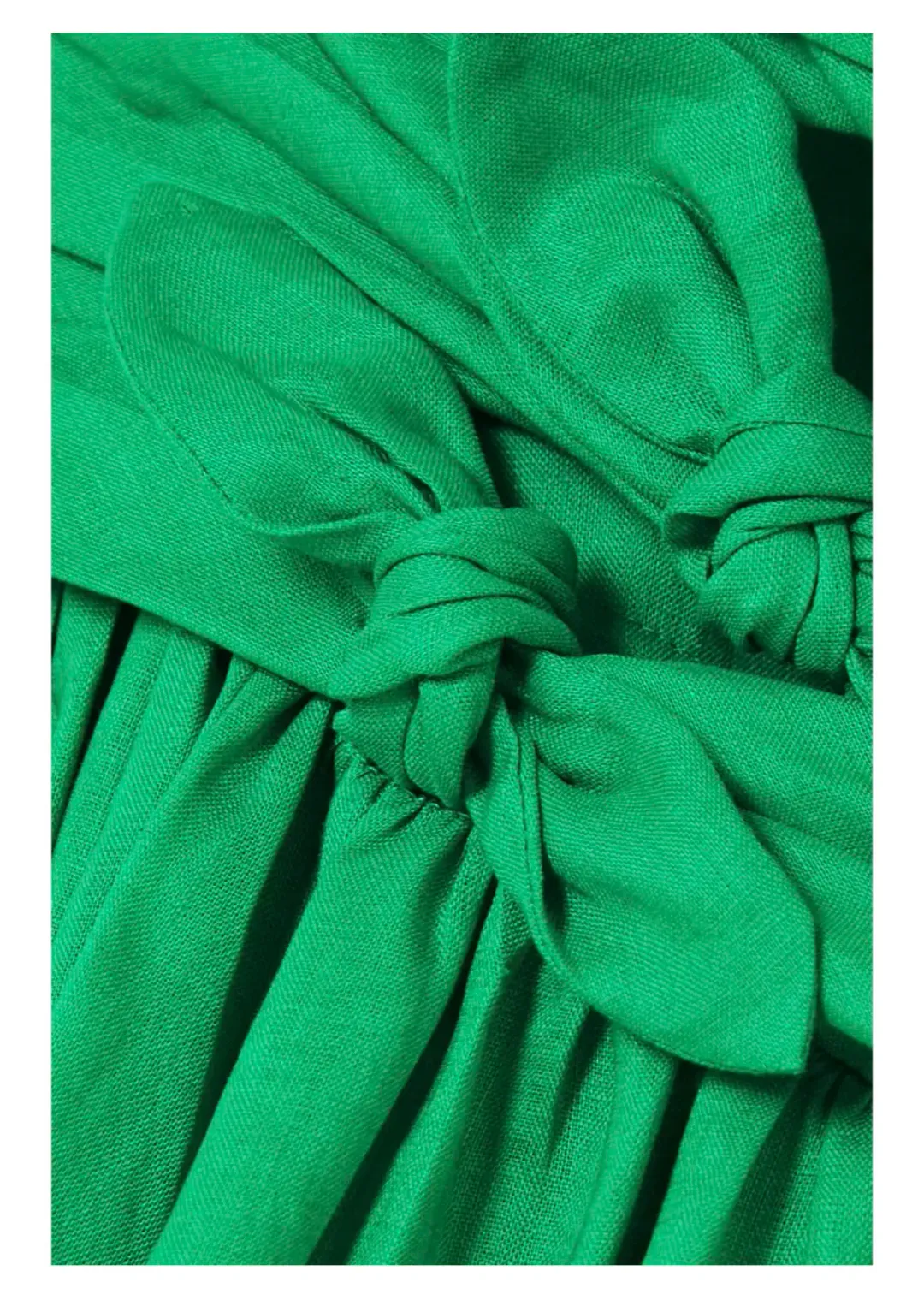 Zimmerman Tiggy Bow Linen Dress Green Size AU 8 for rent on The Volte - main image