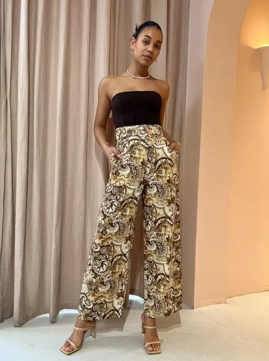 Alemais Phillipa Pant Print Size AU 10 for rent on The Volte - main image