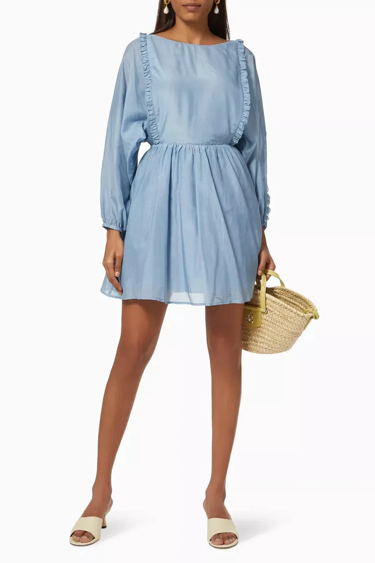 Bird & Knoll Maja Dress Backless Blue Size AU 8 - Image 1