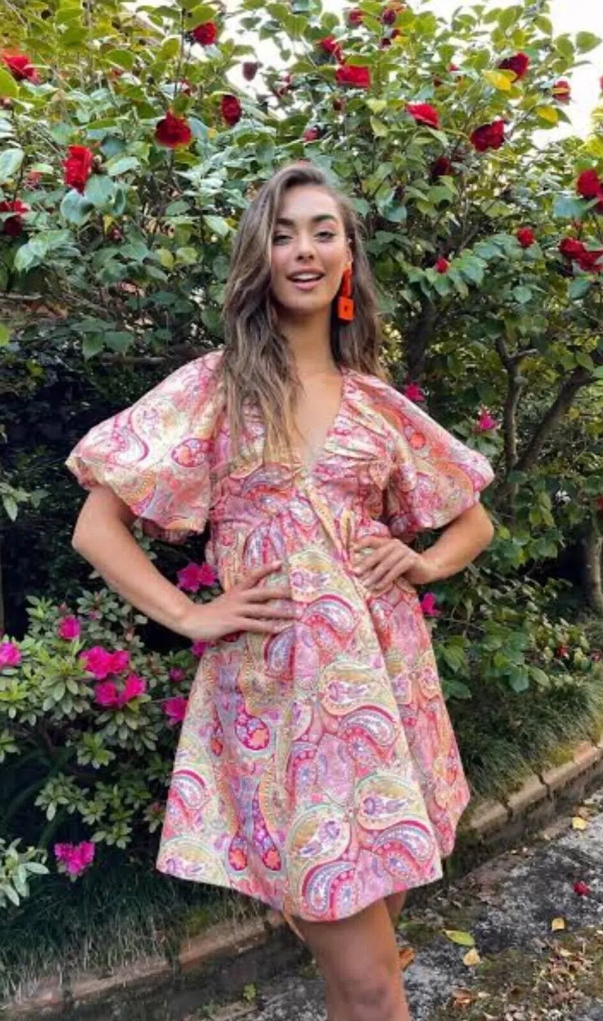 Shieke Holly Paisley Dress Pink Size AU 10 - Image 2