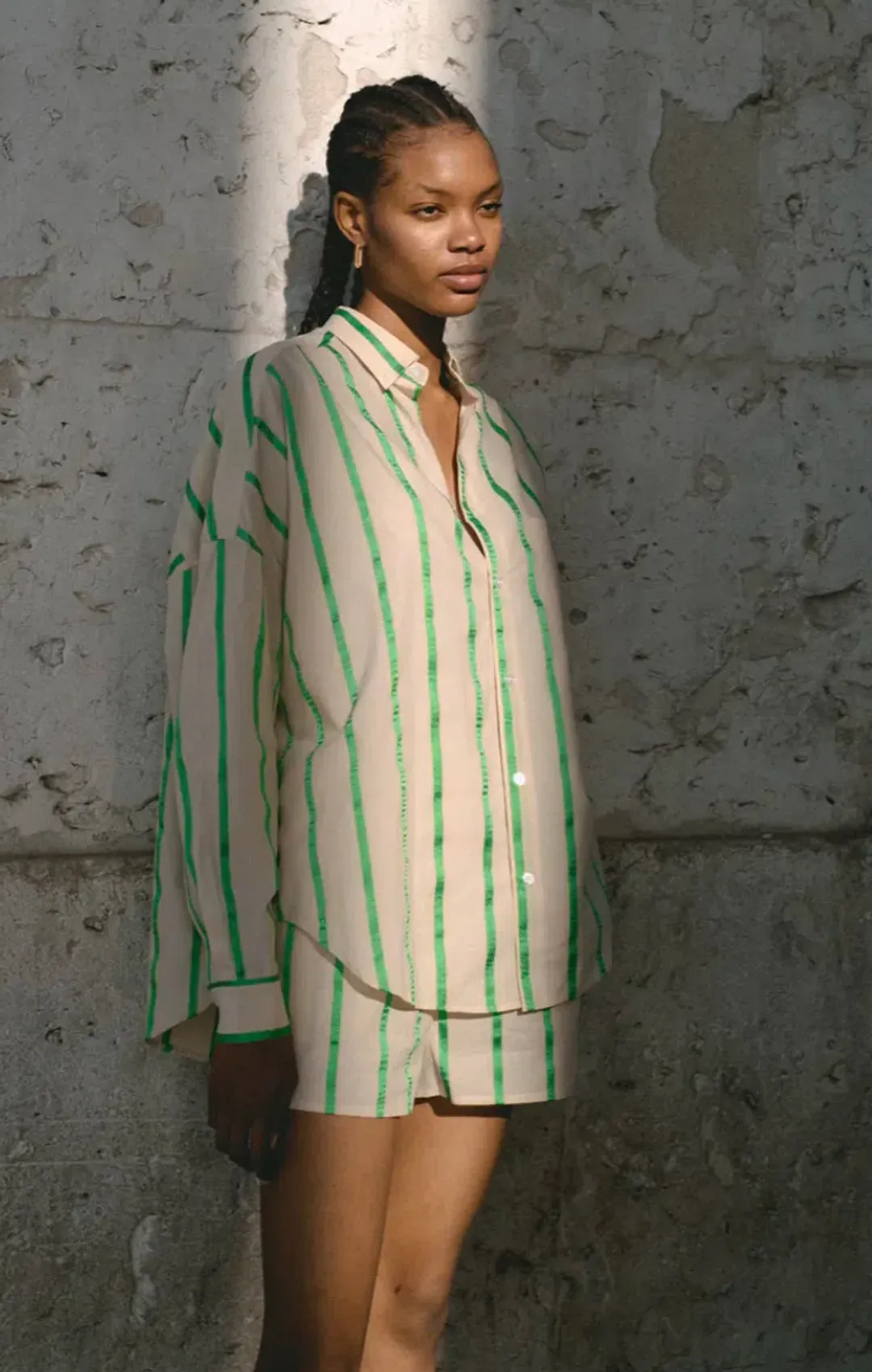 Blanca Fleur Shirt and Shorts Matching Set Green Print Size S/M / AU 8 for rent on The Volte - main image