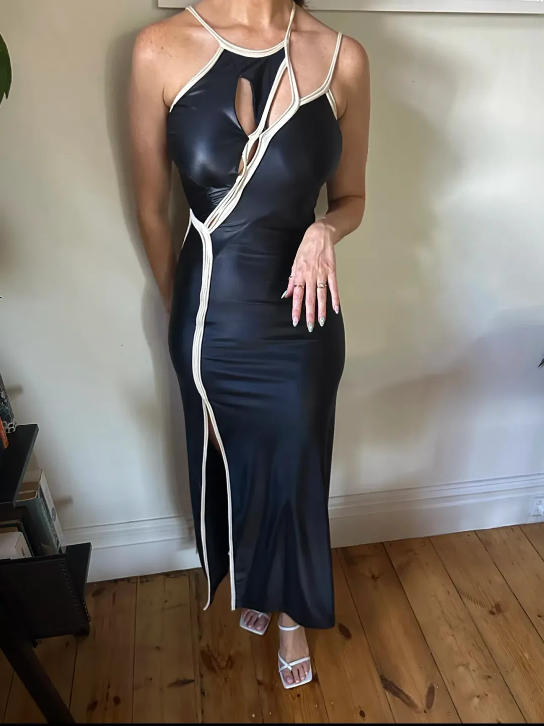 Ottolinger Black Strappy Maxi Dress Black Size 6 for rent on The Volte - main image
