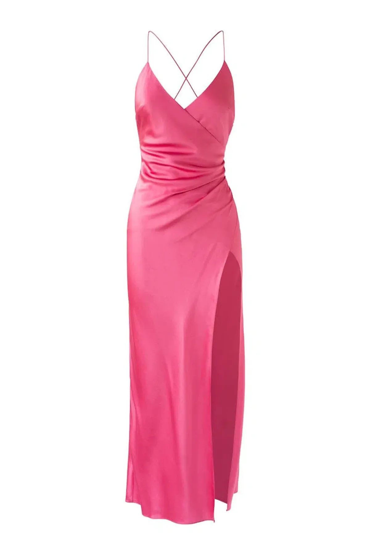 Sofia the Label Elle Silk Midi Dress Pink Size 8 - Image 3