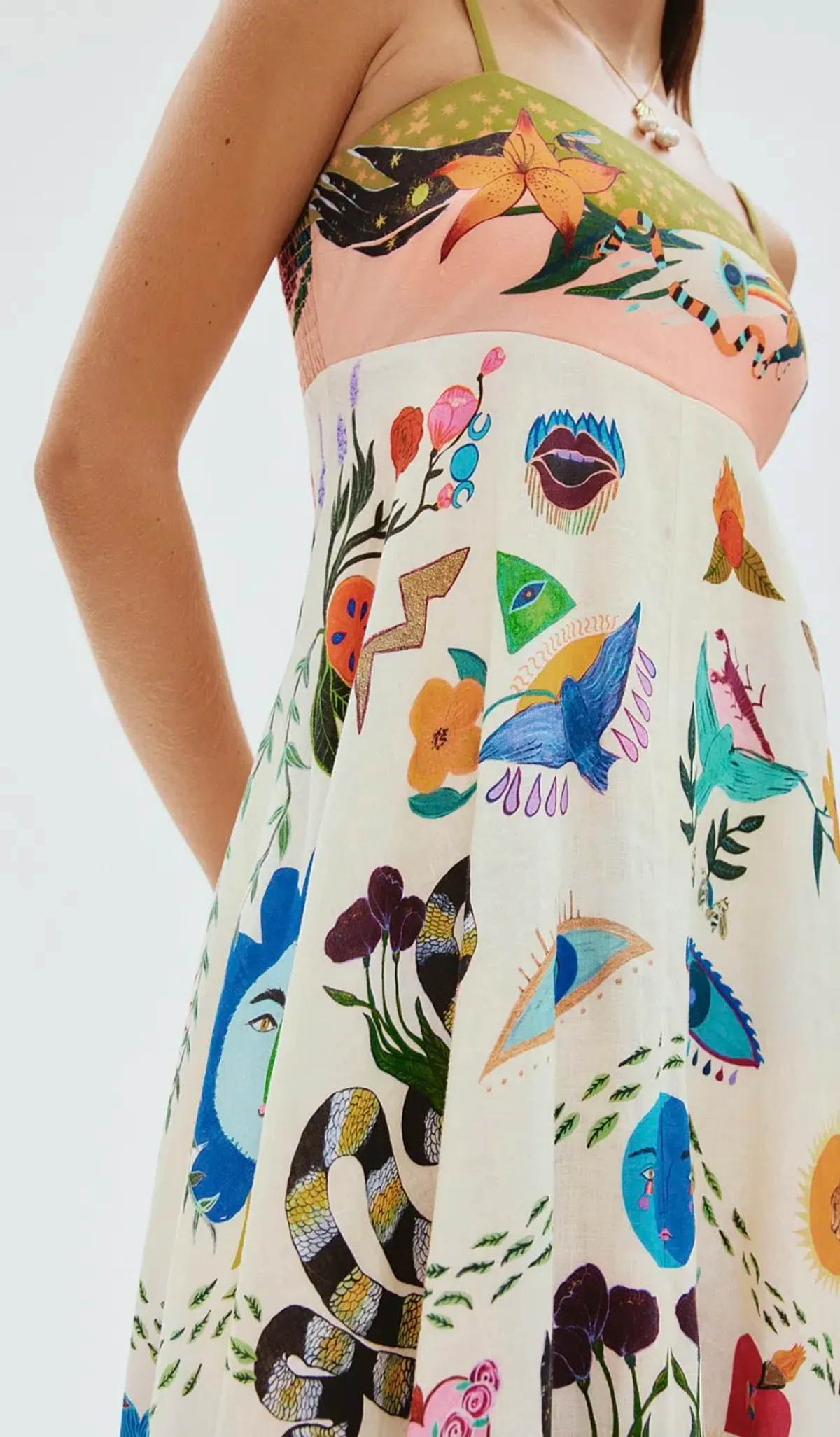 Alemais Evergreen Sundress Multi Print Size 10 - Image 4