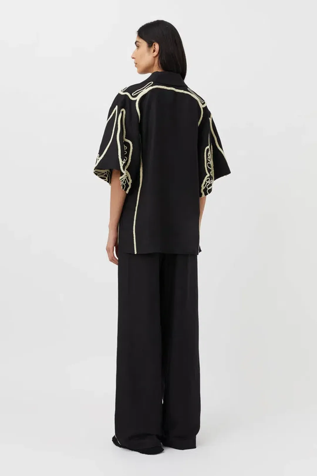 Camilla & Marc Lanza Shirt and Lanza Pants Black Size 8 for rent on The Volte - main image