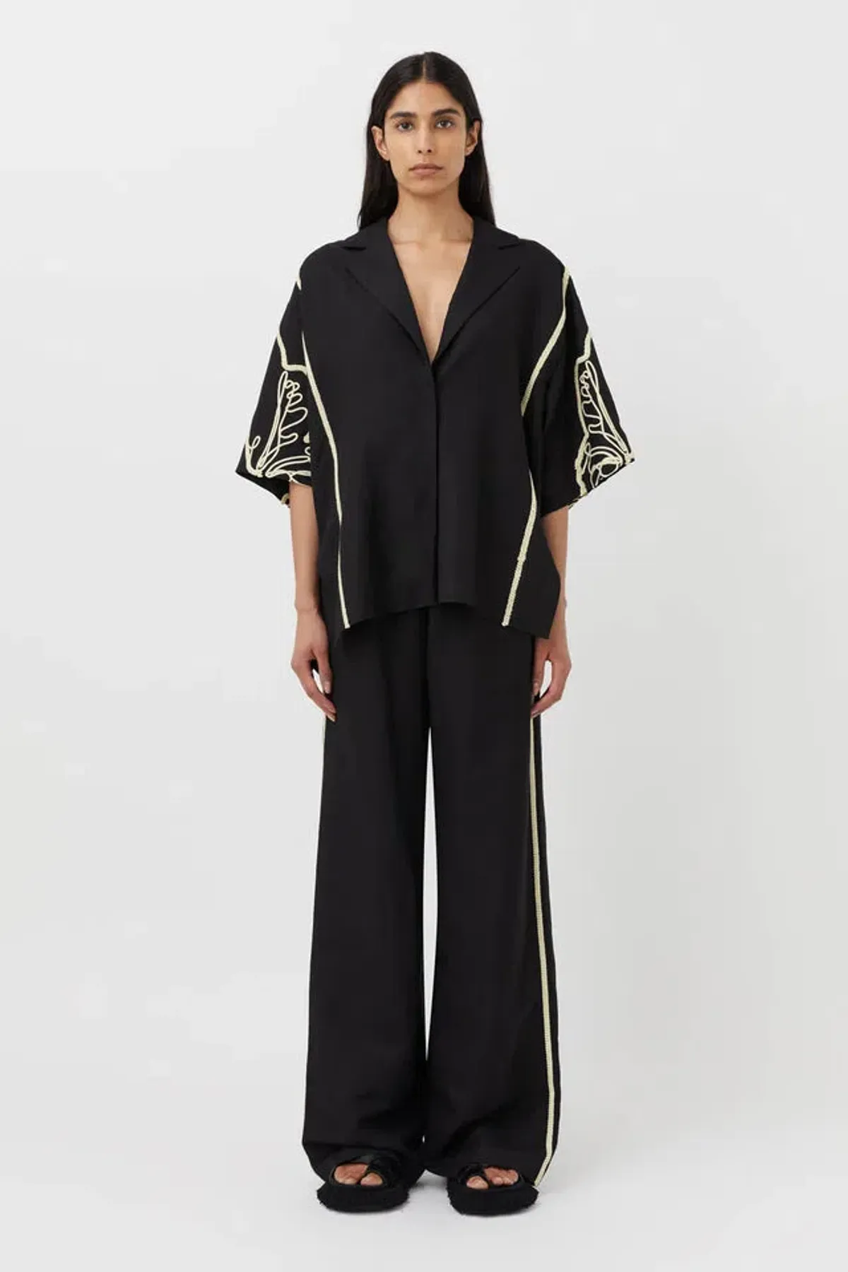 Camilla & Marc Lanza Shirt and Lanza Pants Black Size 8 - Image 1