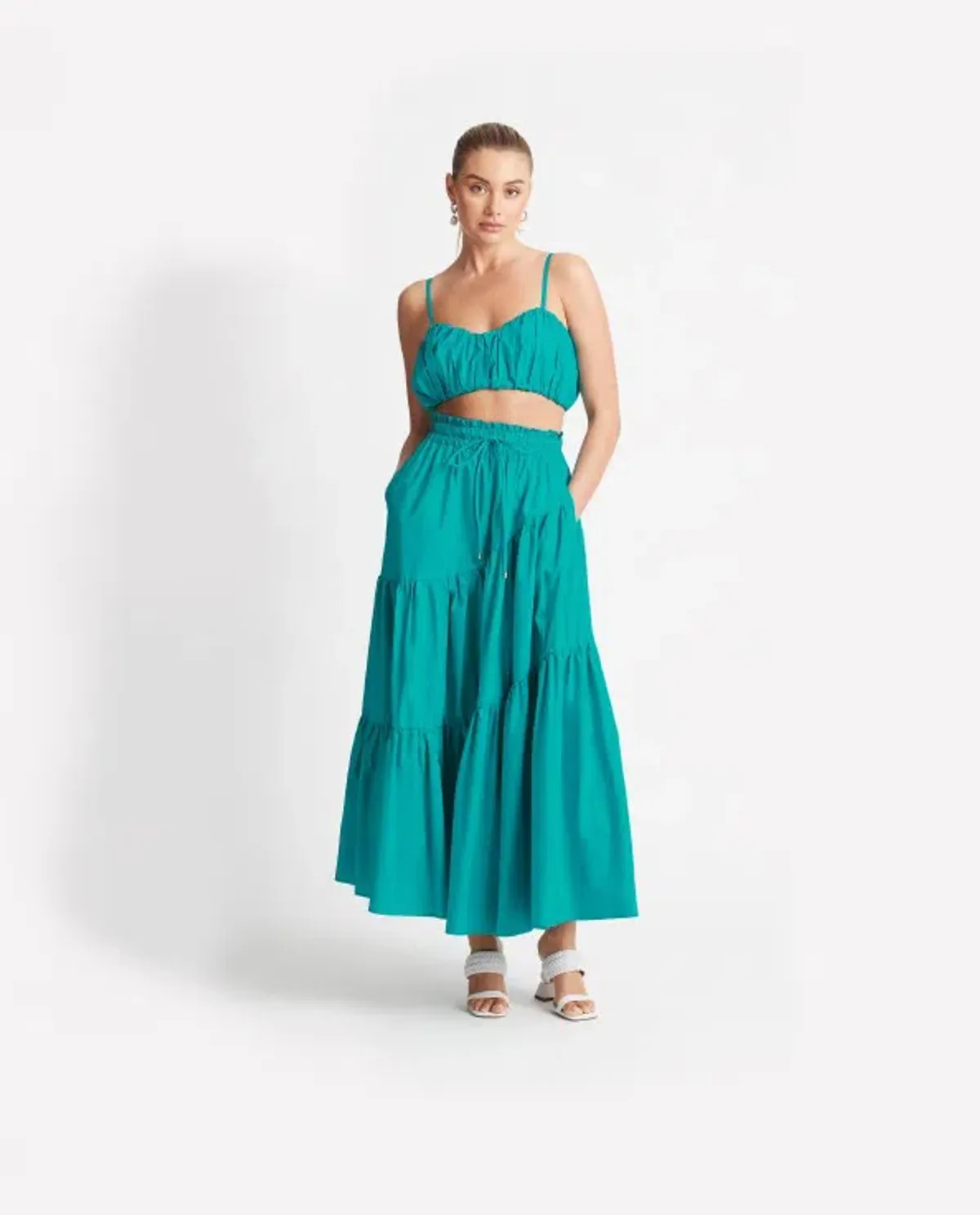 Sheike Scandal Crop and Skirt Set in Jade Size 8 - Image 1