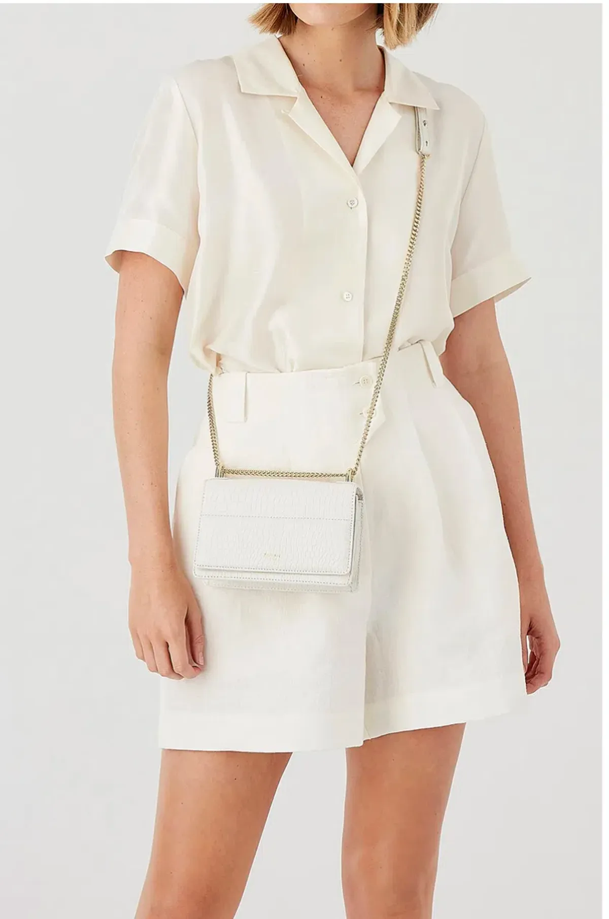 Oroton Forte Micro Clutch in Cream - Image 3