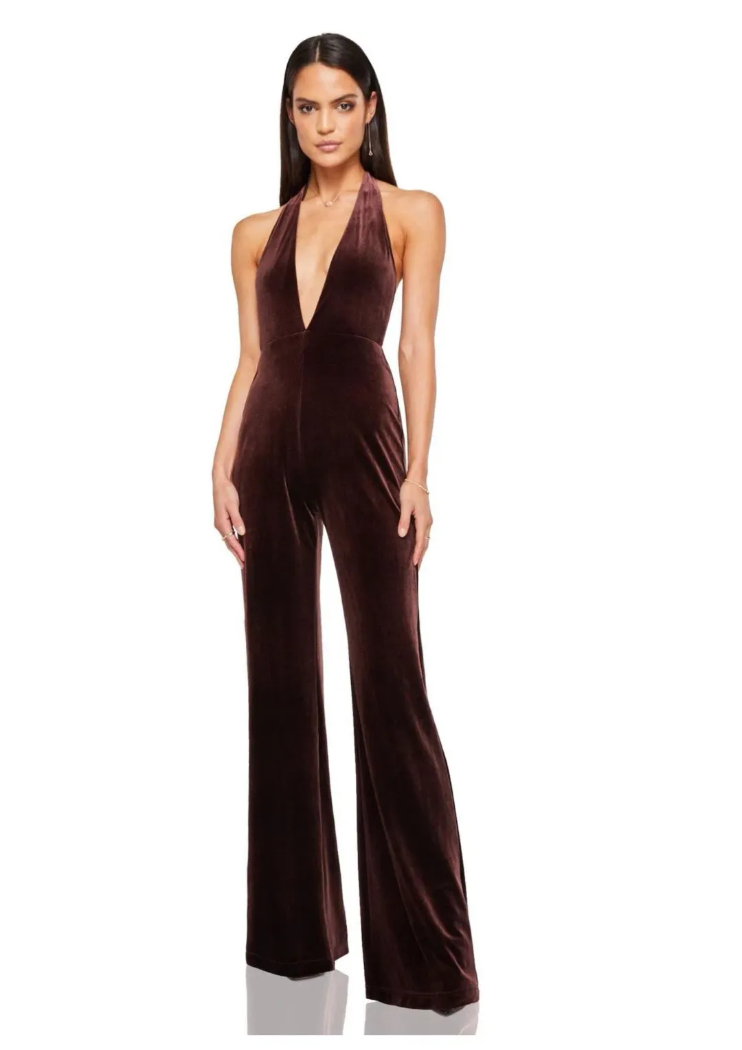 Nookie Majesty Jumpsuit in Chocolate Brown Size S / AU 8 for rent on The Volte - main image