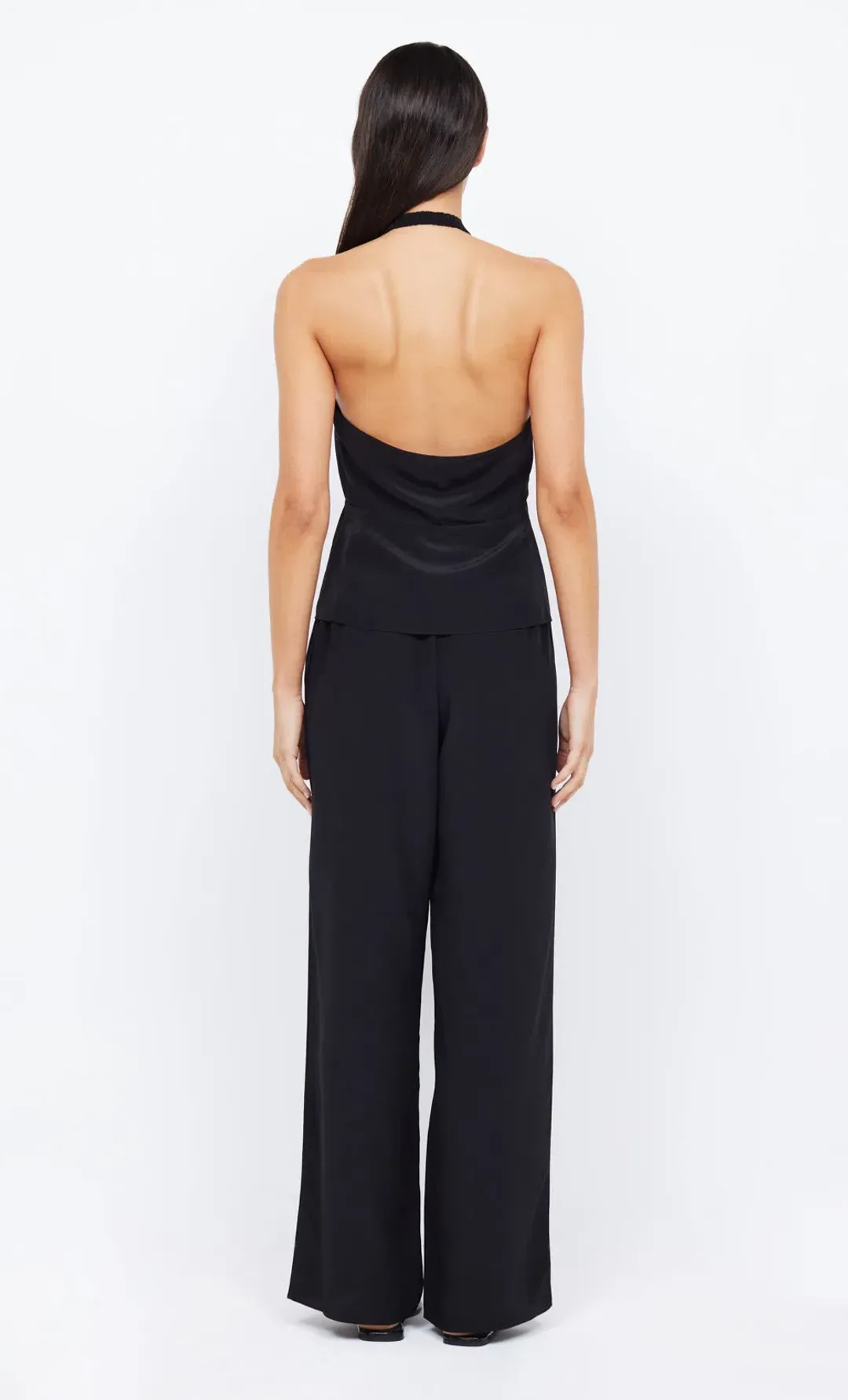 Bec & Bridge Archer Halter Top and Pant Set in Black Size 8 for rent on The Volte - main image