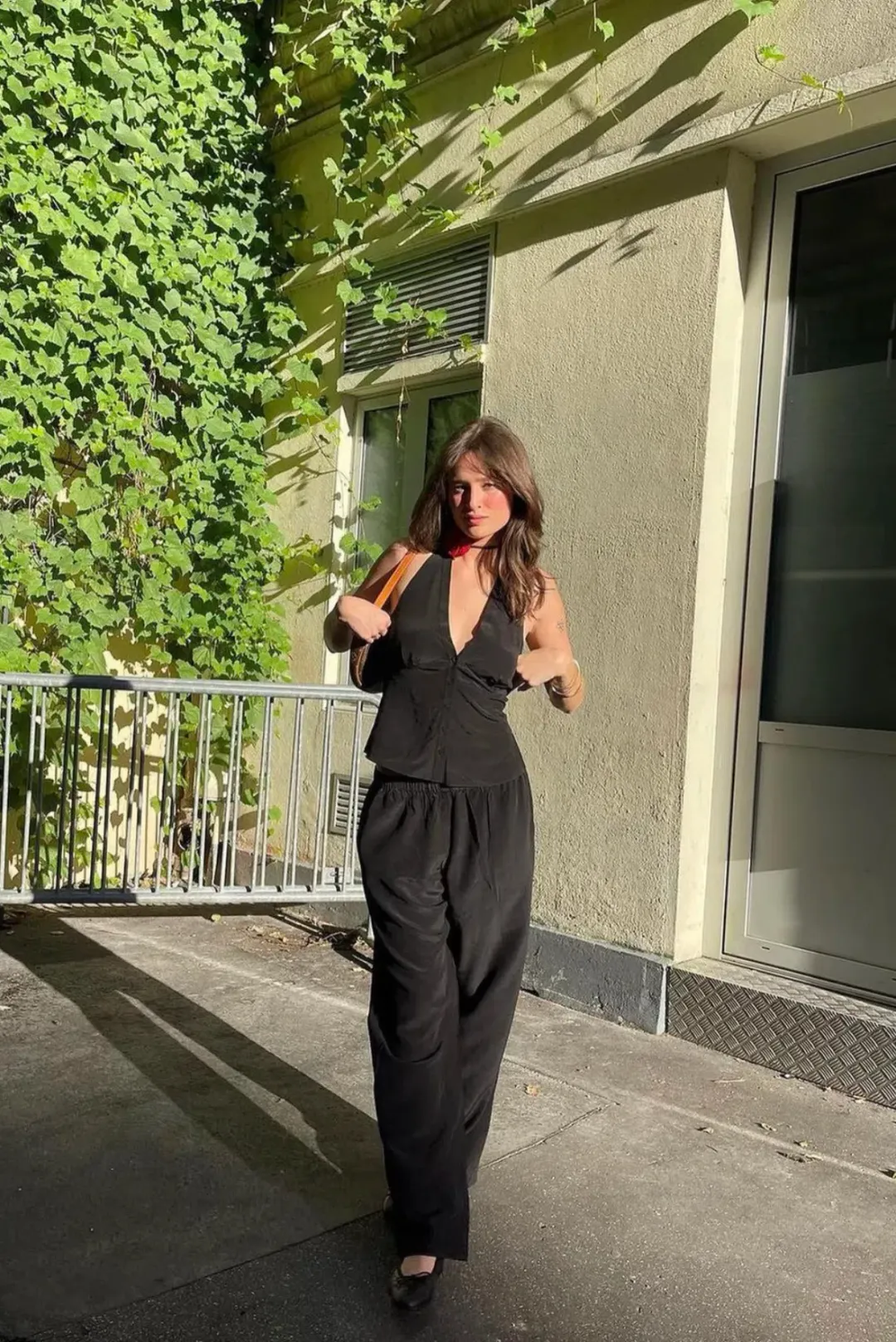 Bec & Bridge Archer Halter Top and Pant Set in Black Size 8 for rent on The Volte - main image