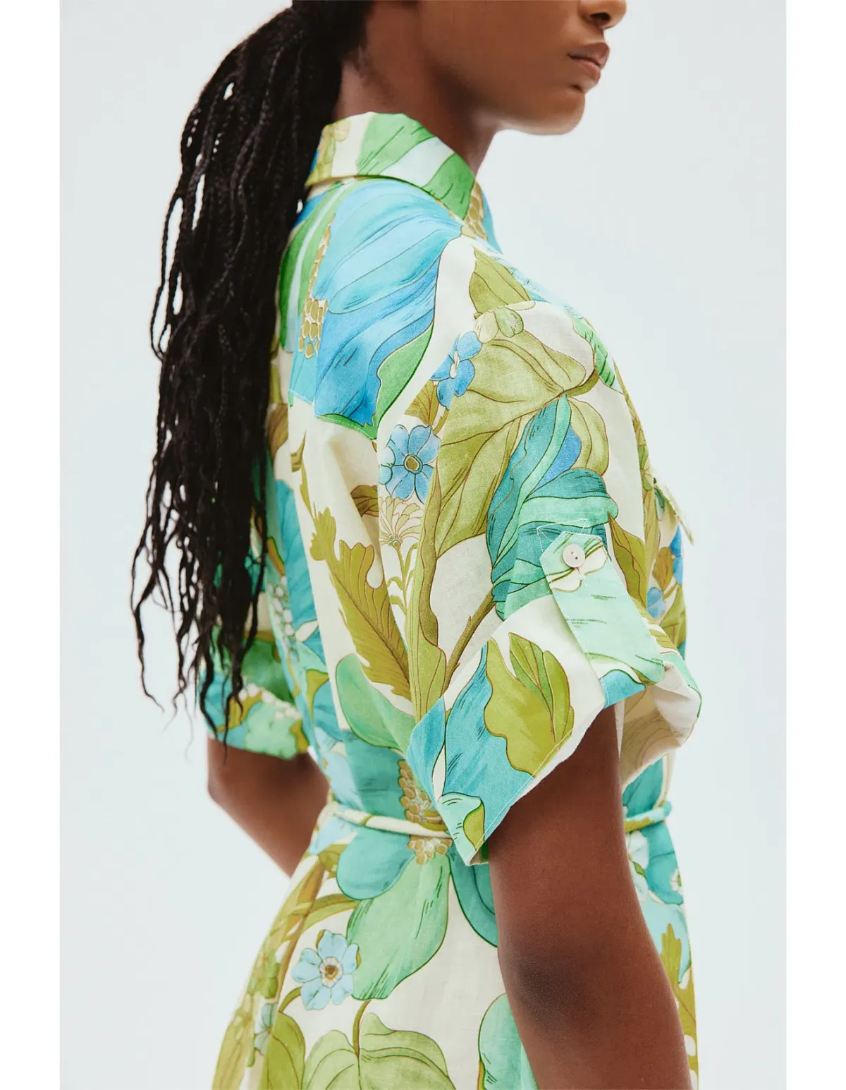 Alemais Janis Shirt Midi Dress Floral AU12 - Image 3