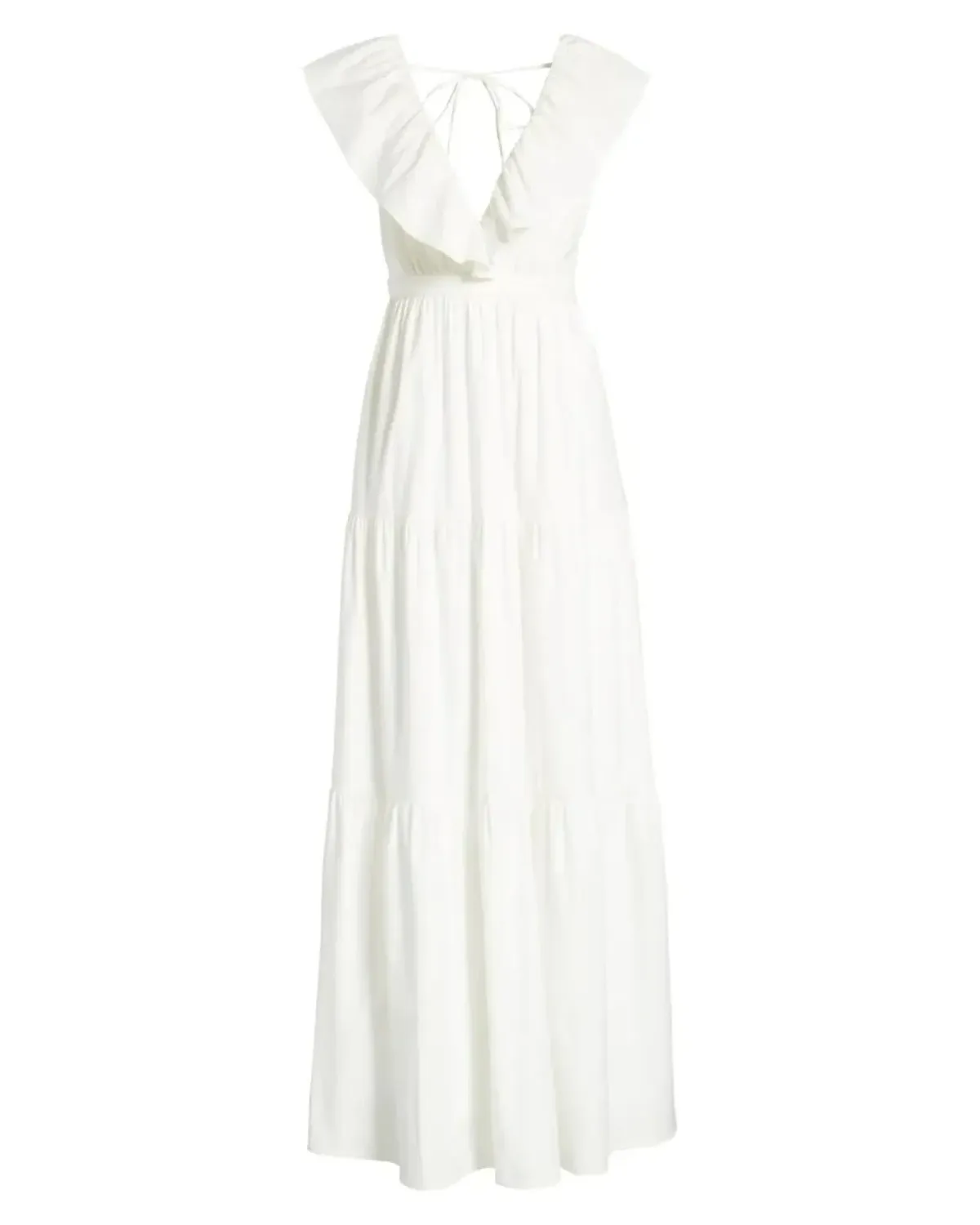 Reformation Fairfield Dress in Ivory Size AU 6 - Image 2