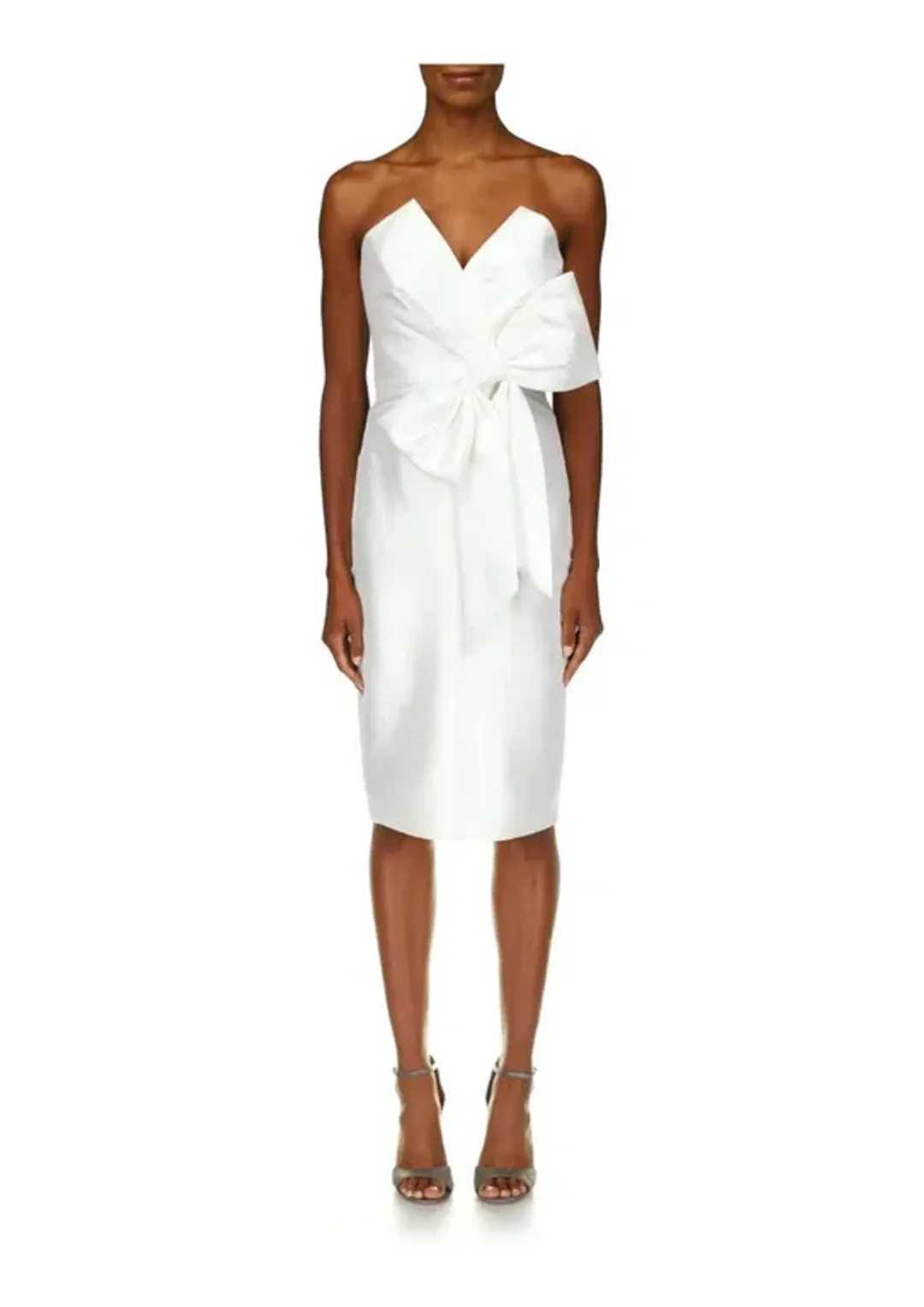 Badgley Mischka Strapless Front Bow Cocktail Dress Size 4/ AU 10 for rent on The Volte - main image
