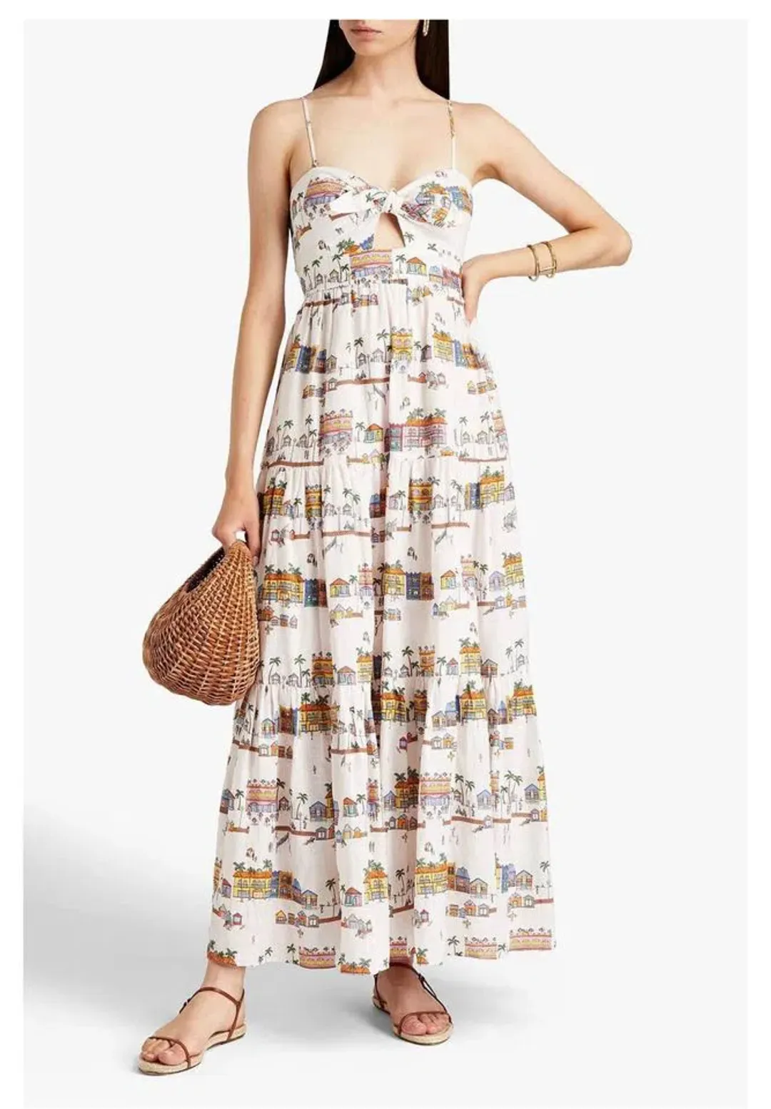 Zimmermann Mae Strapless Maxi Dress Print Size 0P/ AU 6 for rent on The Volte - main image