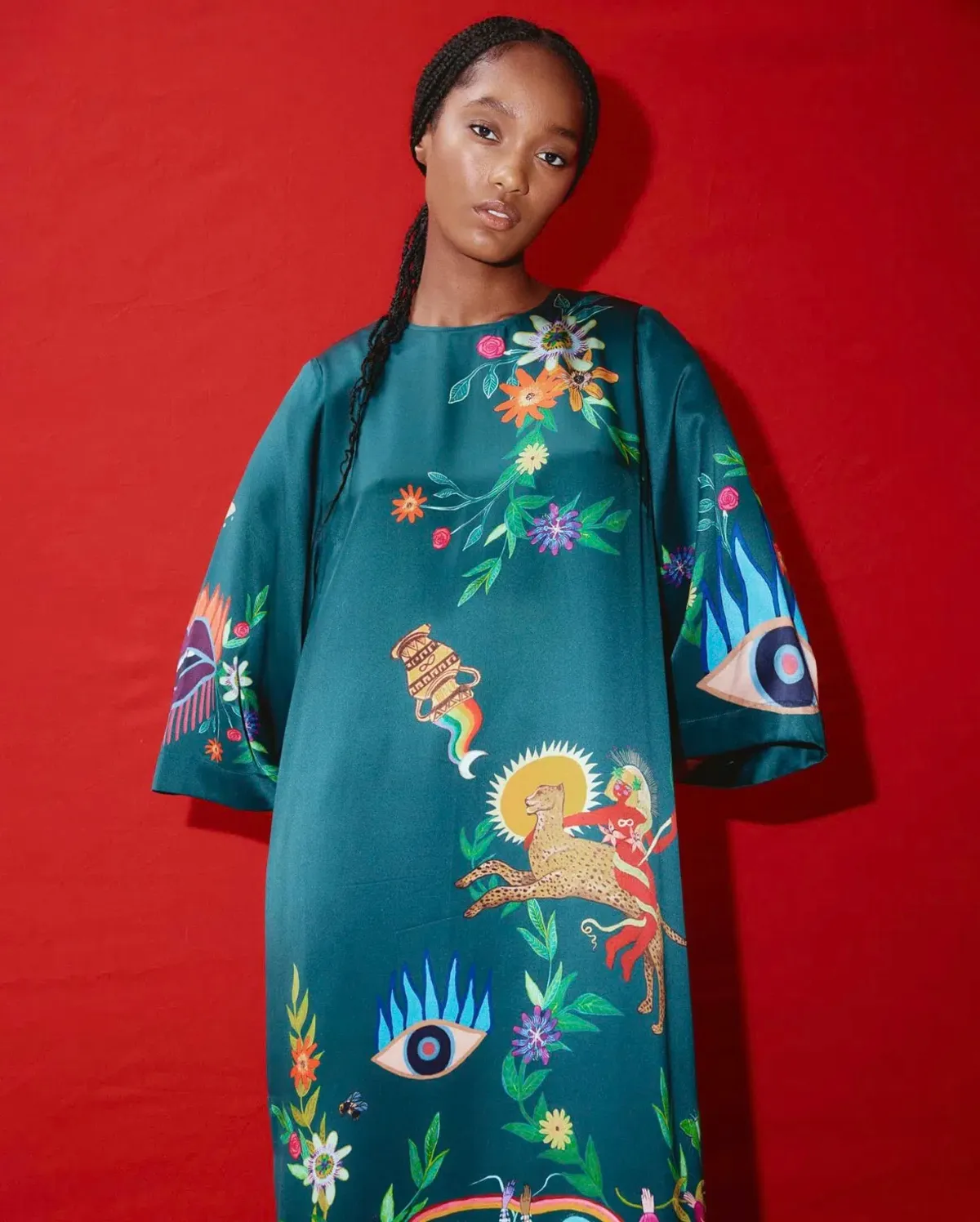 Alemais Agatha Midi Dress Multi Size 14 - Image 4