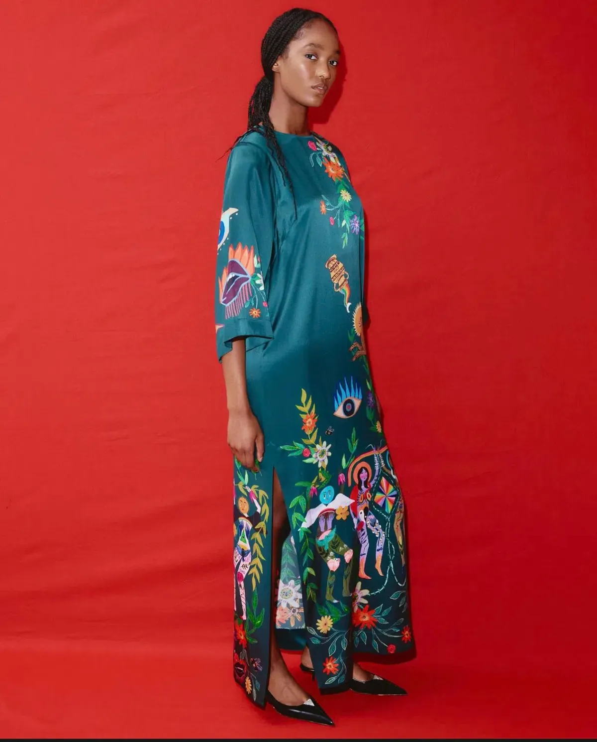 Alemais Agatha Midi Dress Multi Size 14 - Image 3