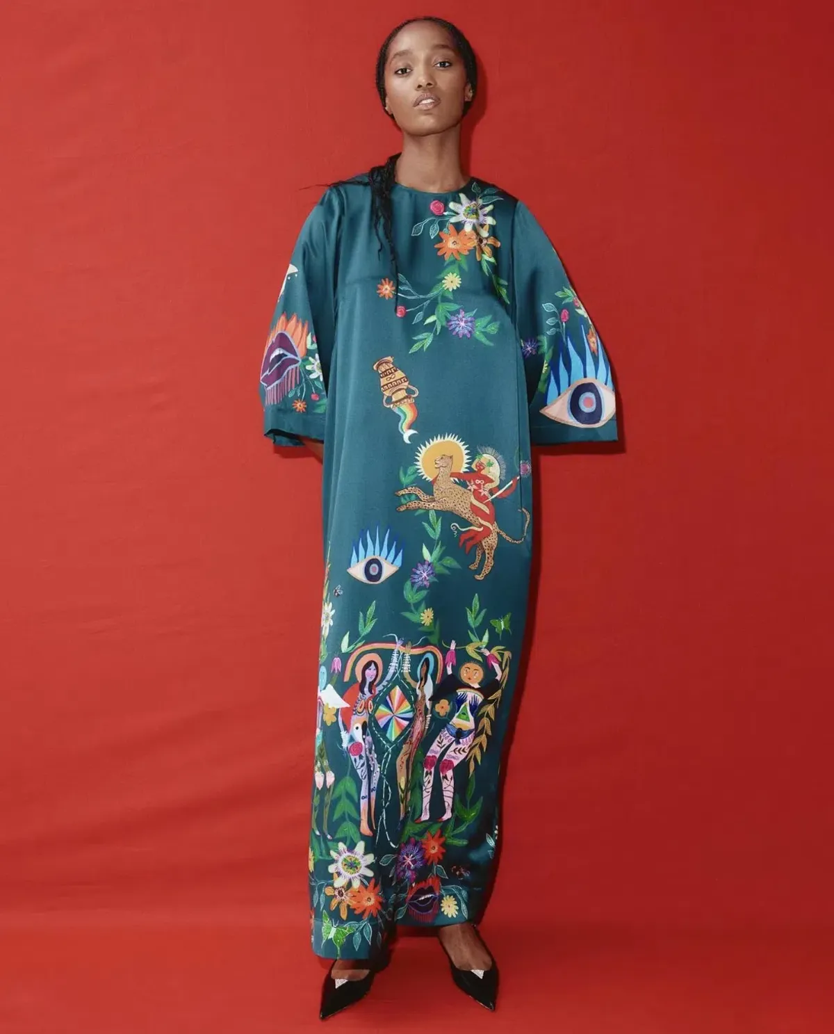 Alemais Agatha Midi Dress Multi Size 14 - Image 1