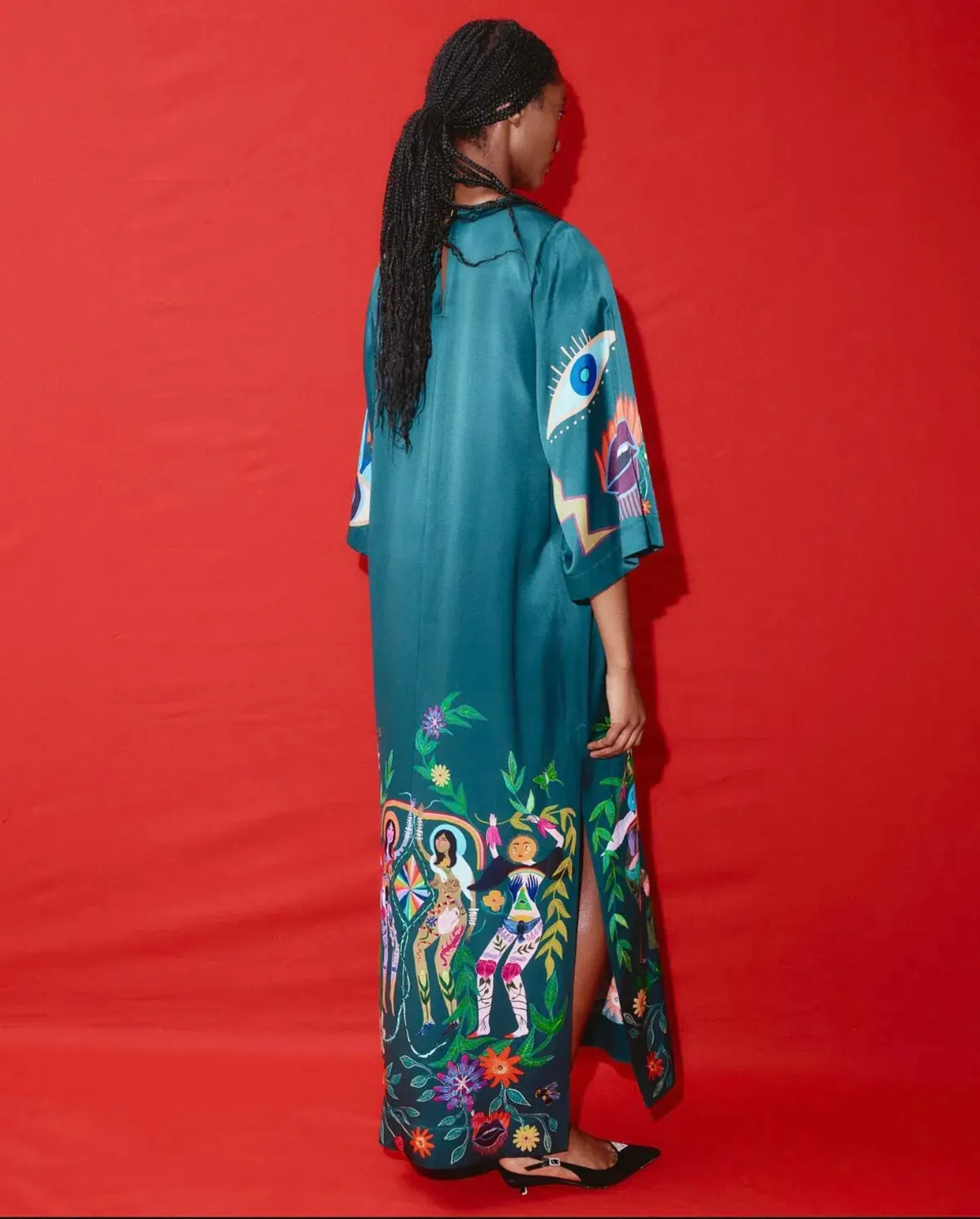 Alemais Agatha Midi Dress Multi Size 14 - Image 5