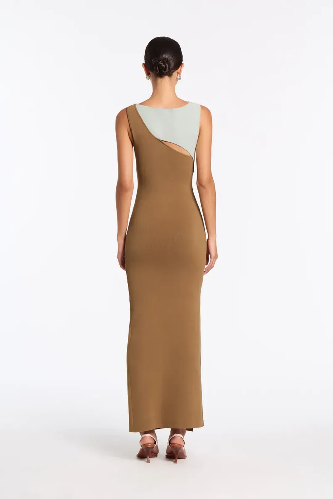 Sir the Label Nadja Cut Out Maxi Dress Cinnamon Size 10 for rent on The Volte - main image