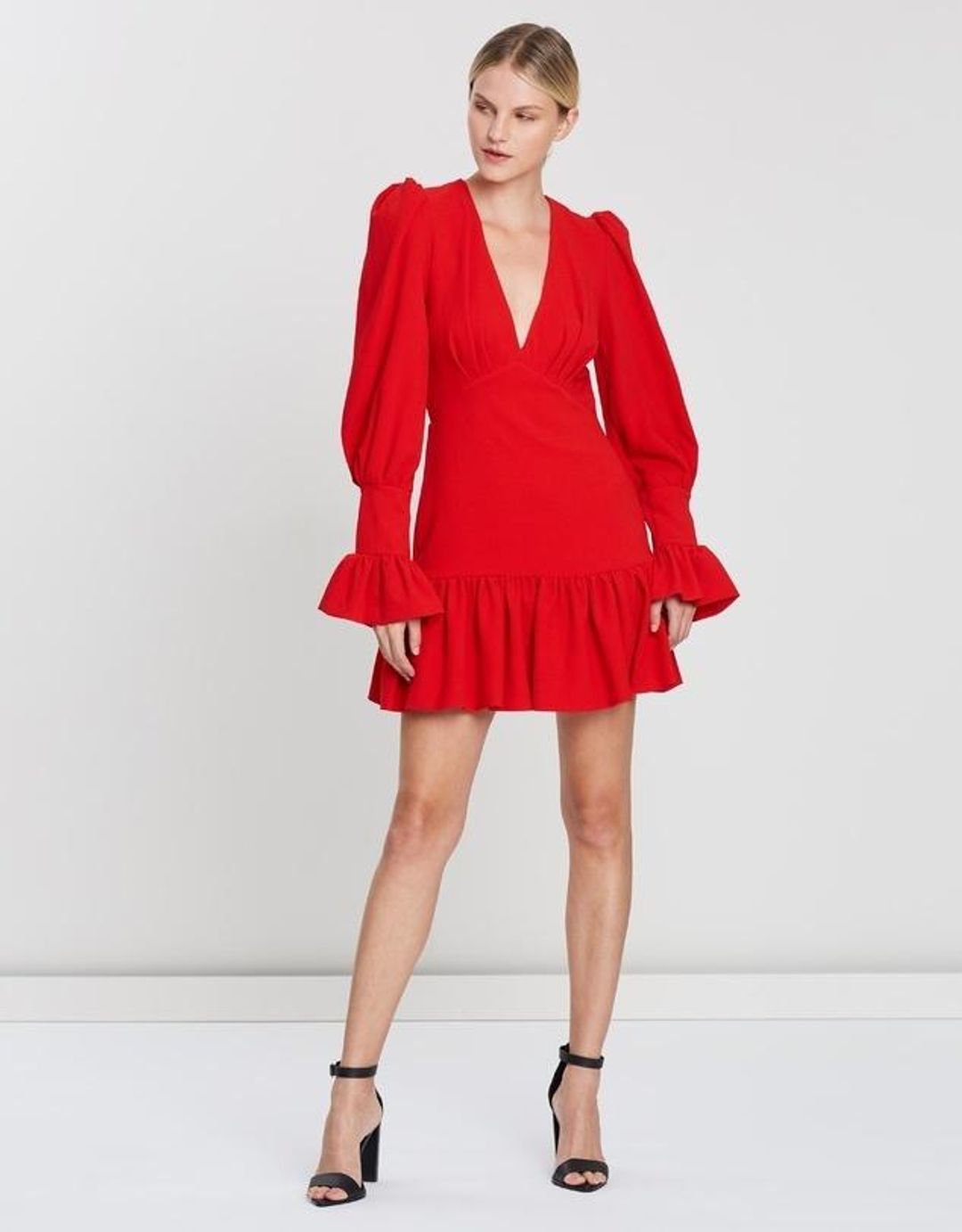 by Johnny anna v tulip sleeve dress size 6 for rent on The Volte - main image