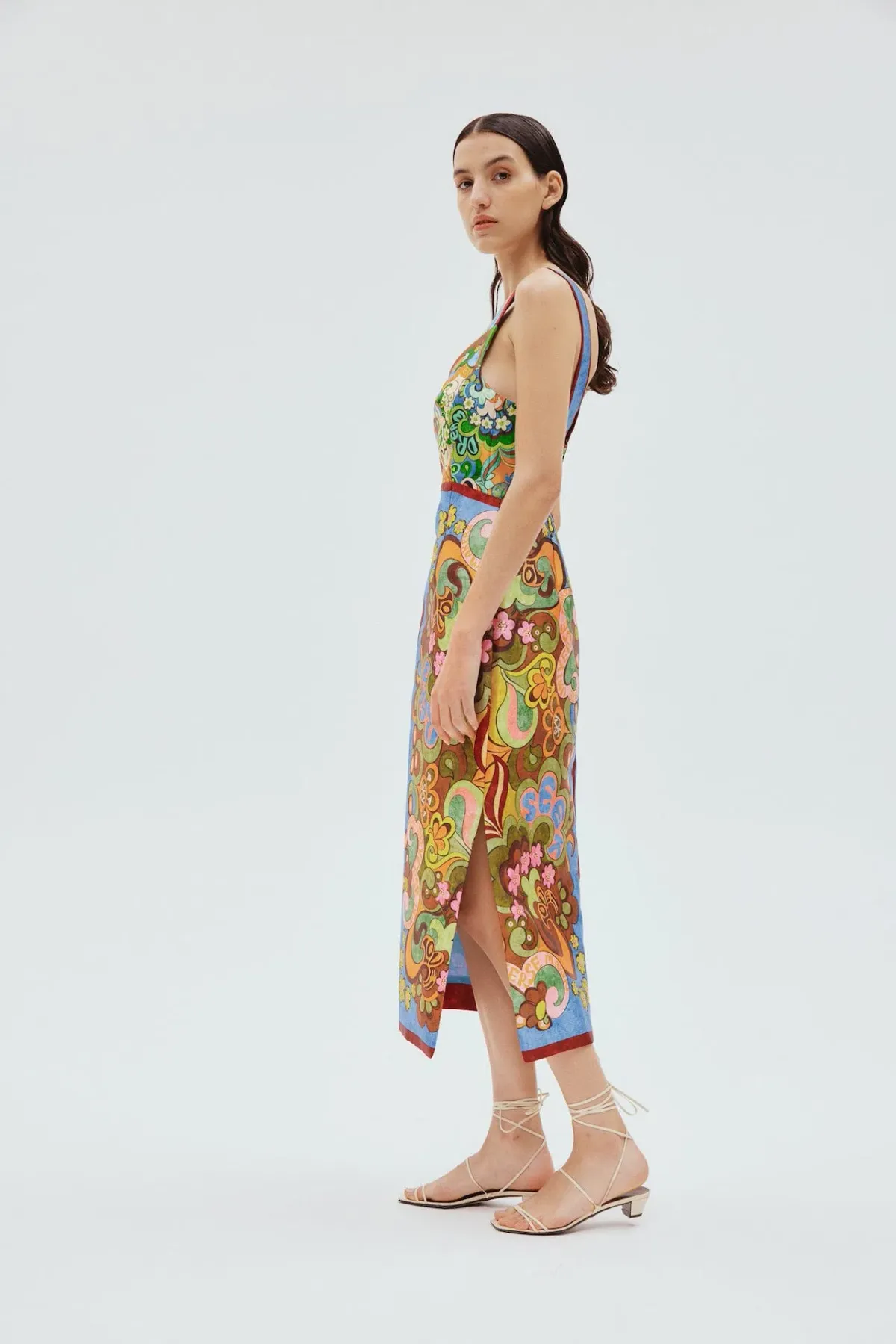 Alemais Dreamer Corset Midi Dress Multi Size 14  - Image 2