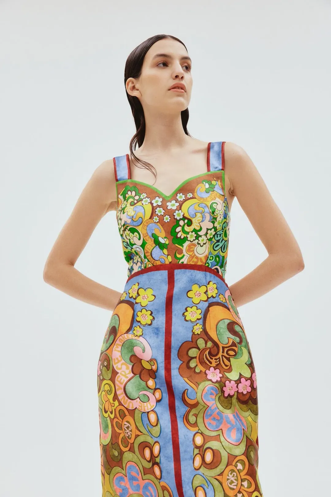 Alemais Dreamer Corset Midi Dress Multi Size 14  for rent on The Volte - main image