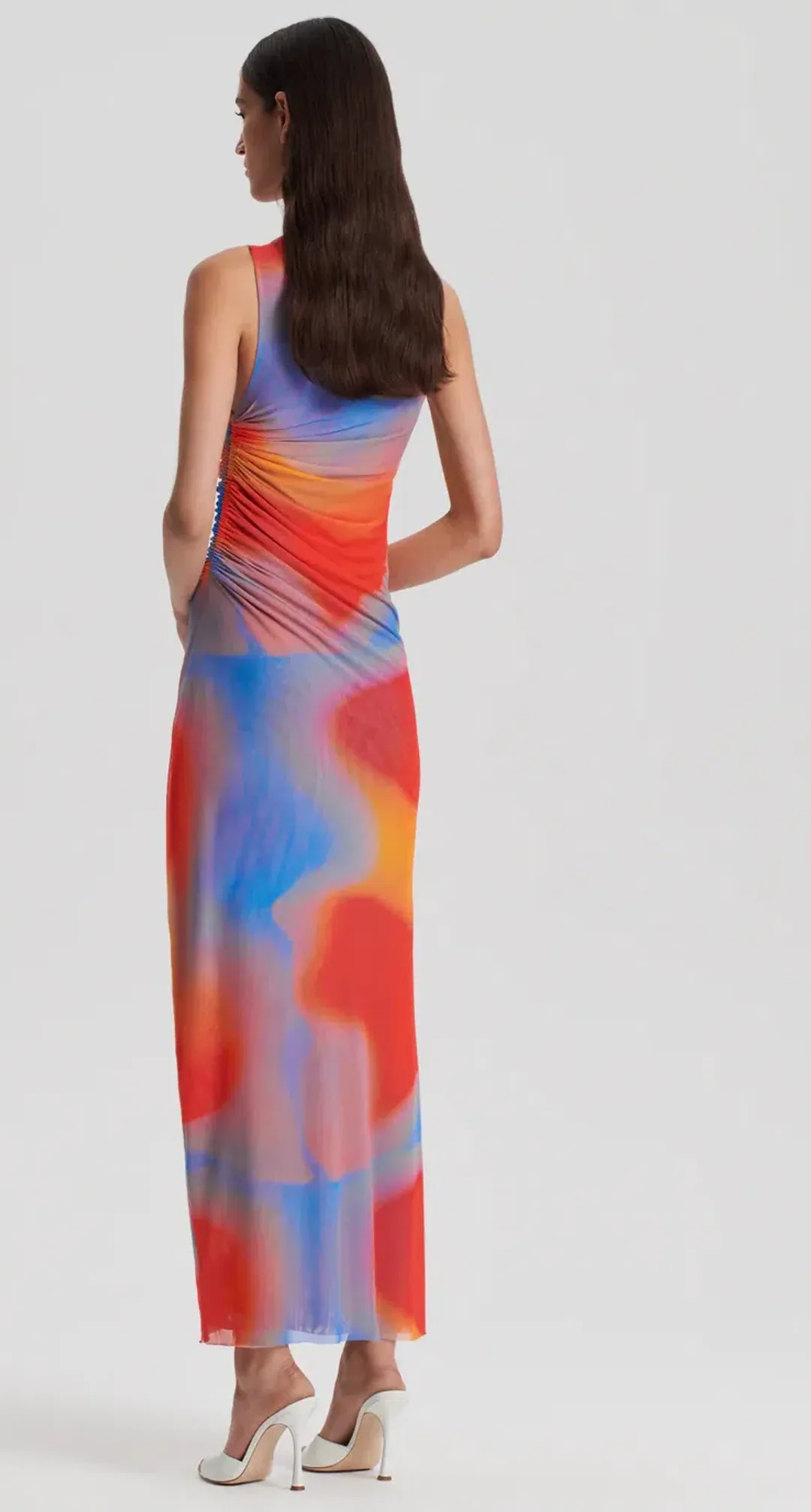 Scanlan Theodore Italian Watercolour Print Dress Blue/Red Size 8  for rent on The Volte - main image